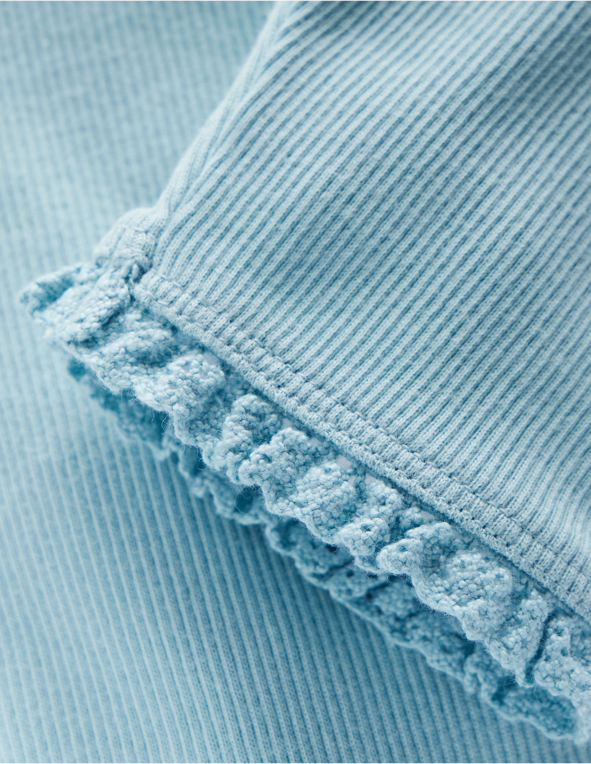 Girls Ribbed Leggings-Vintage Blue-3