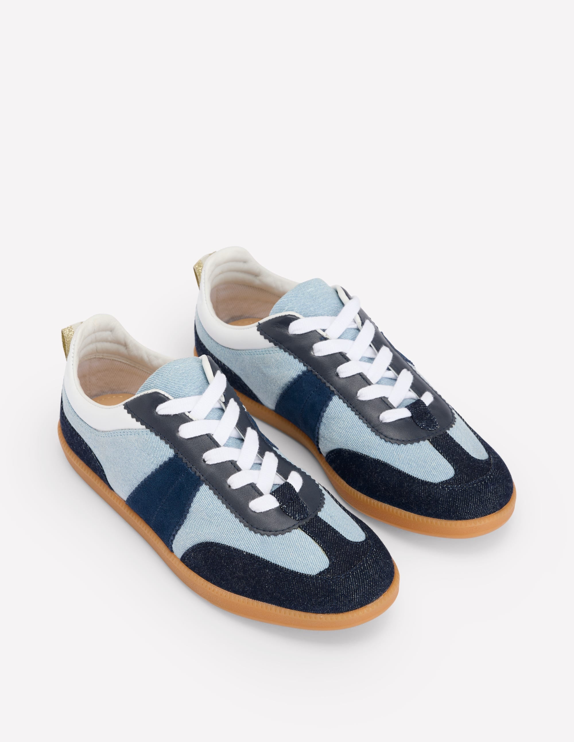 Erin Retro Tennis Trainers-Denim - Image 3