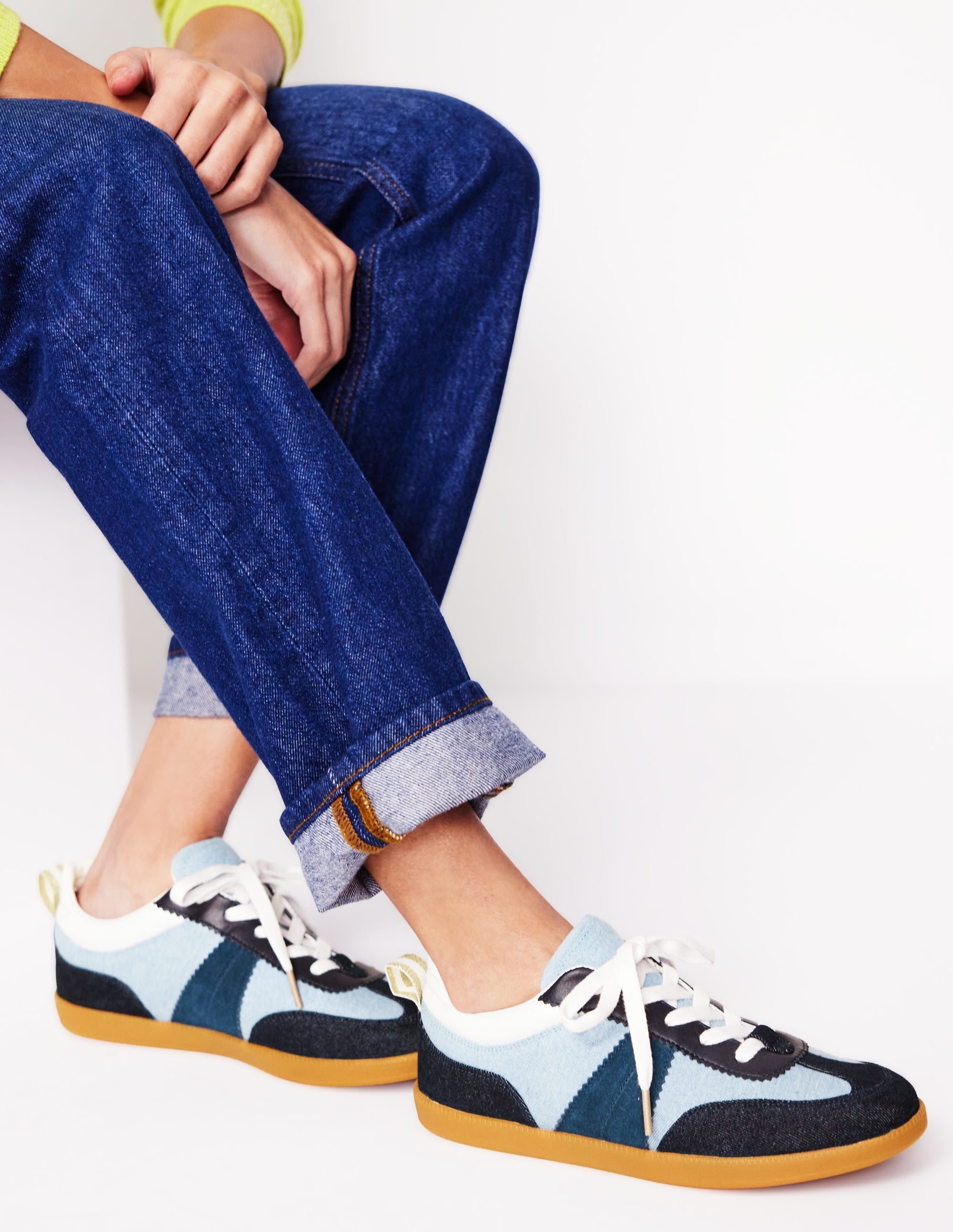 Erin Retro Tennis Trainers-Denim - Image 2