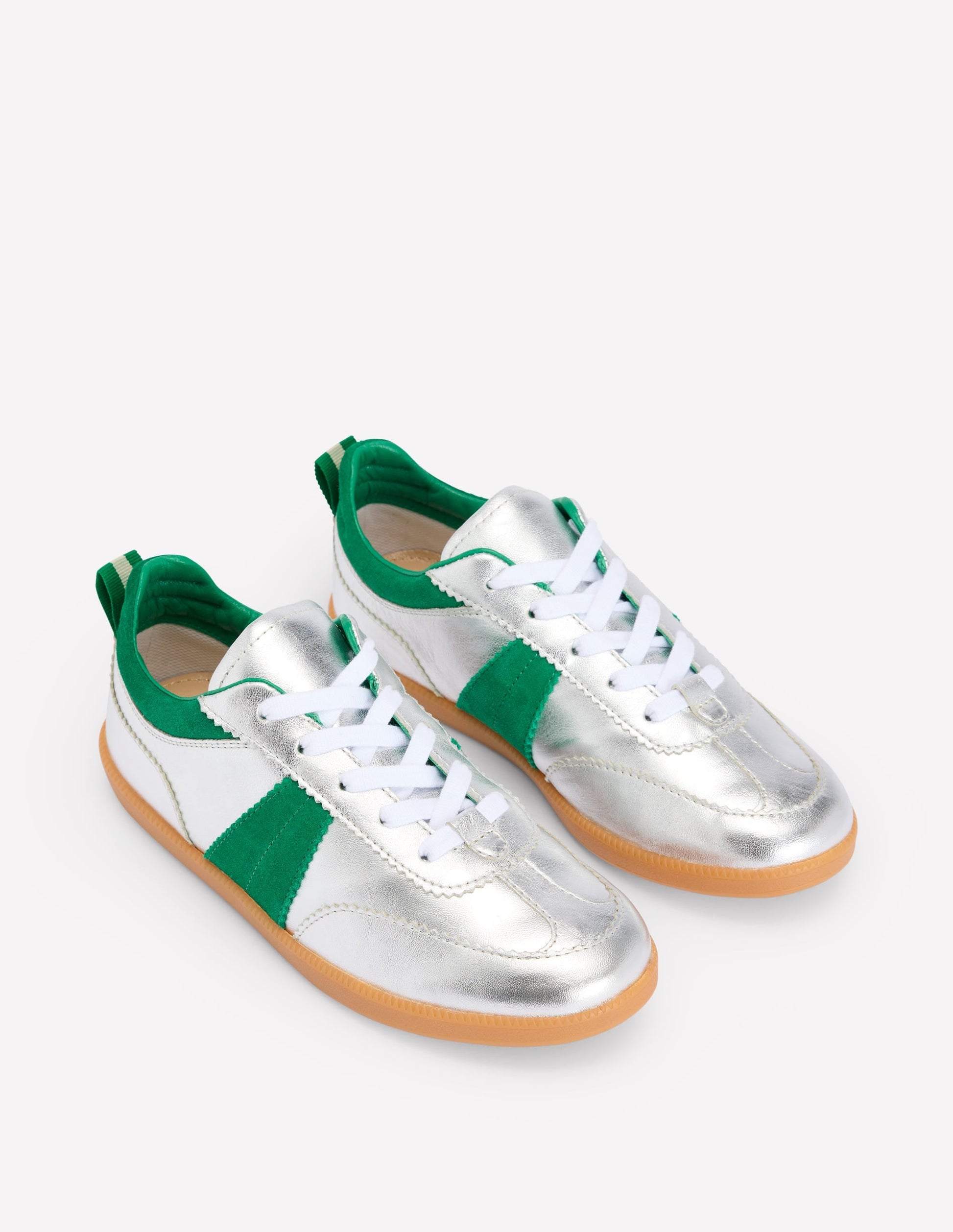 Erin Retro Tennis Trainers-Silver-4