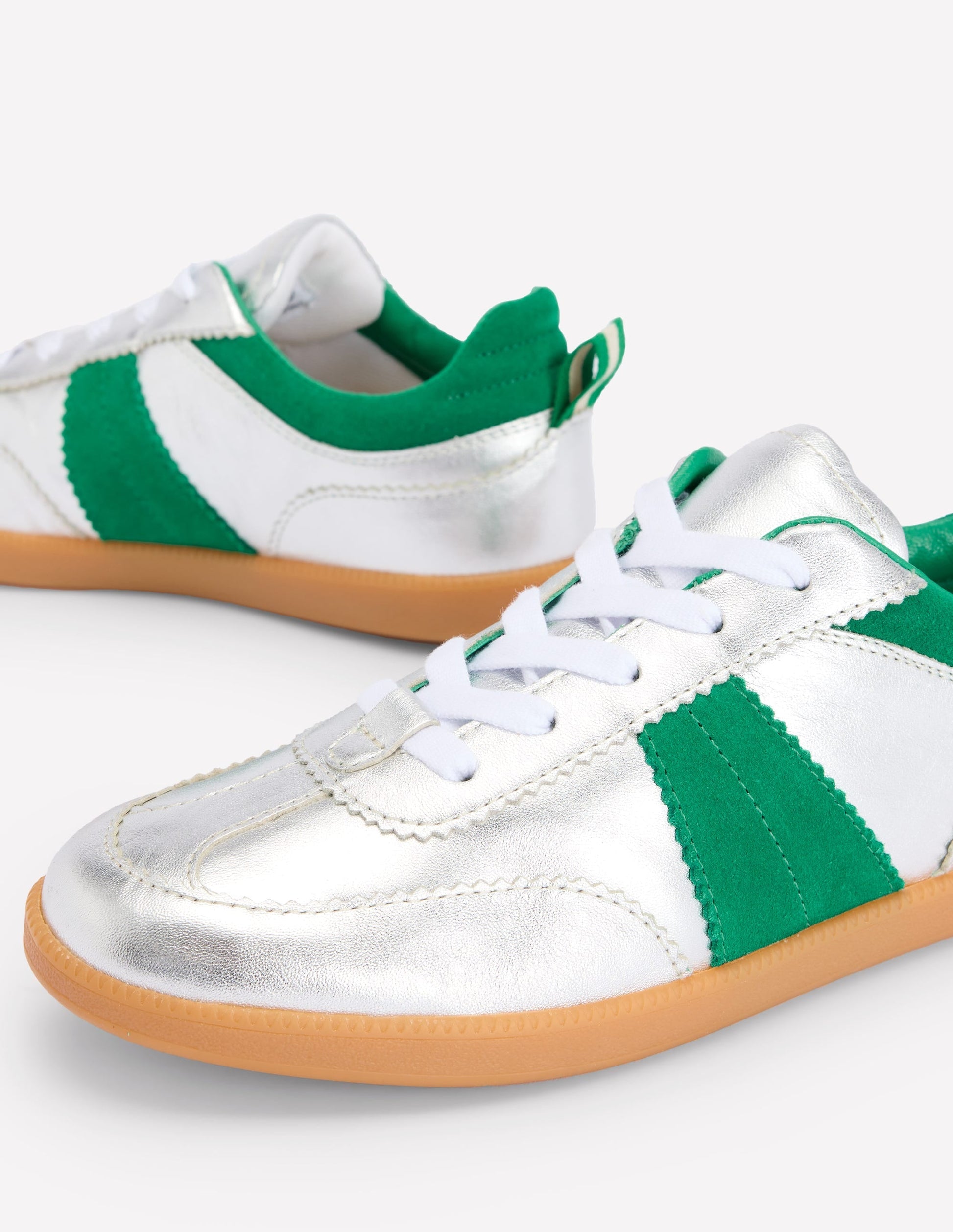 Erin Retro Tennis Trainers-Silver-5