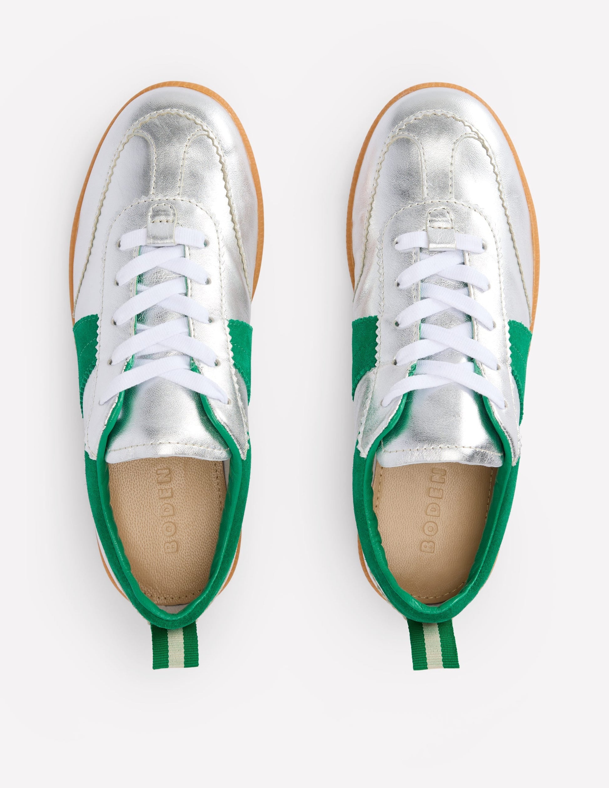 Erin Retro Tennis Trainers-Silver-6