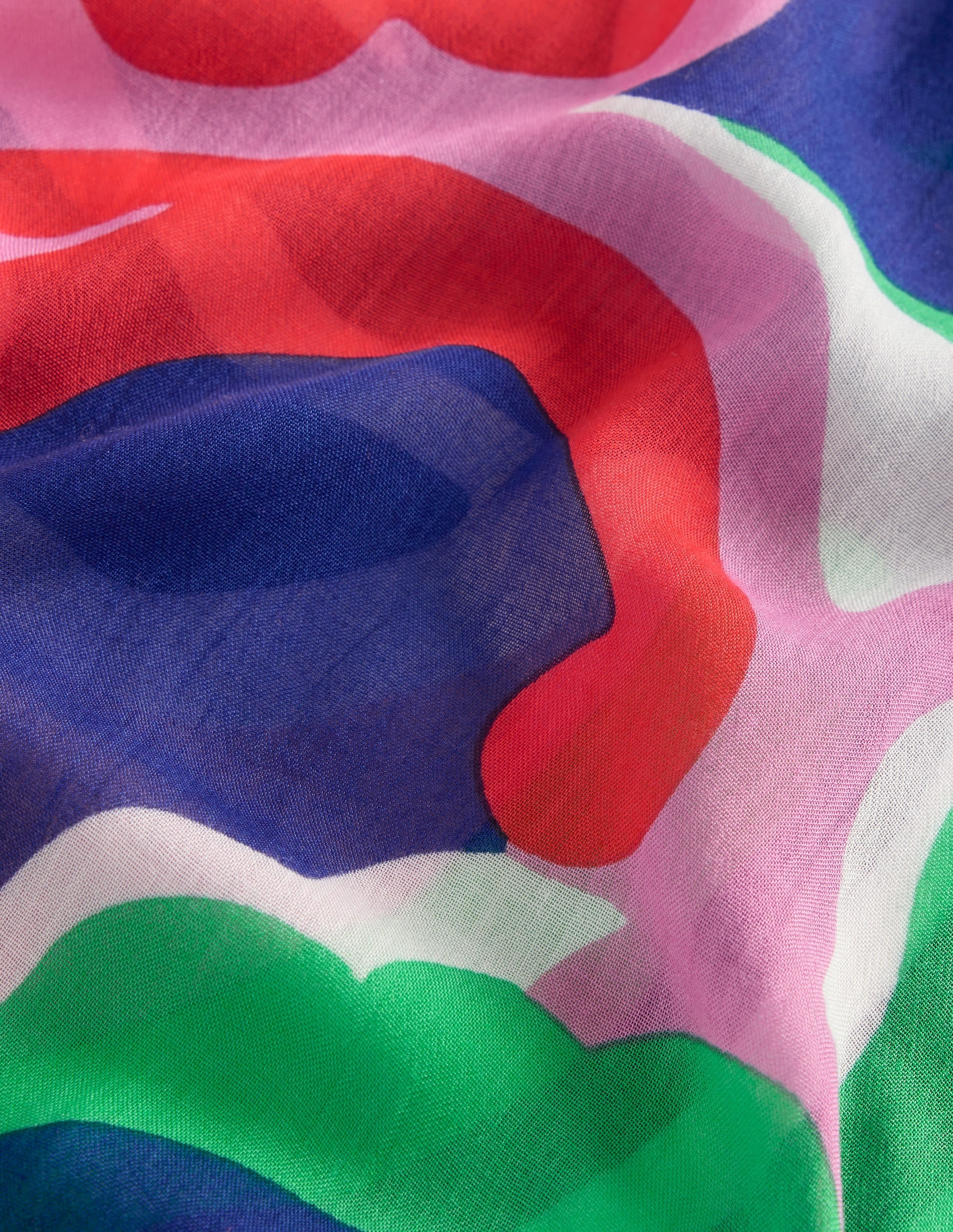 Printed Sarong Scarf-Multi, Foliage Twirl - Image 3