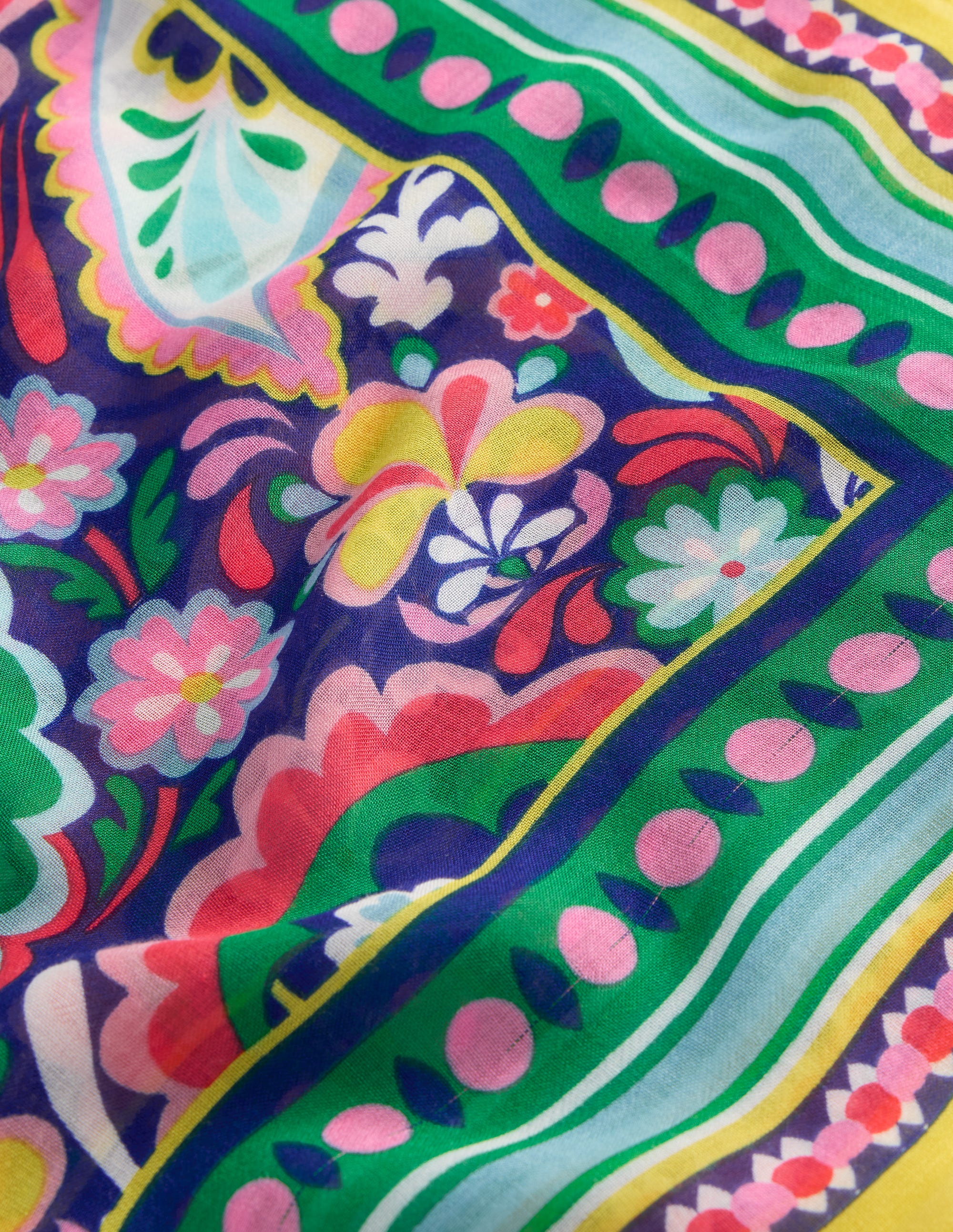 Printed Sarong Scarf-Multi, Decorative Dandelion - Image 3