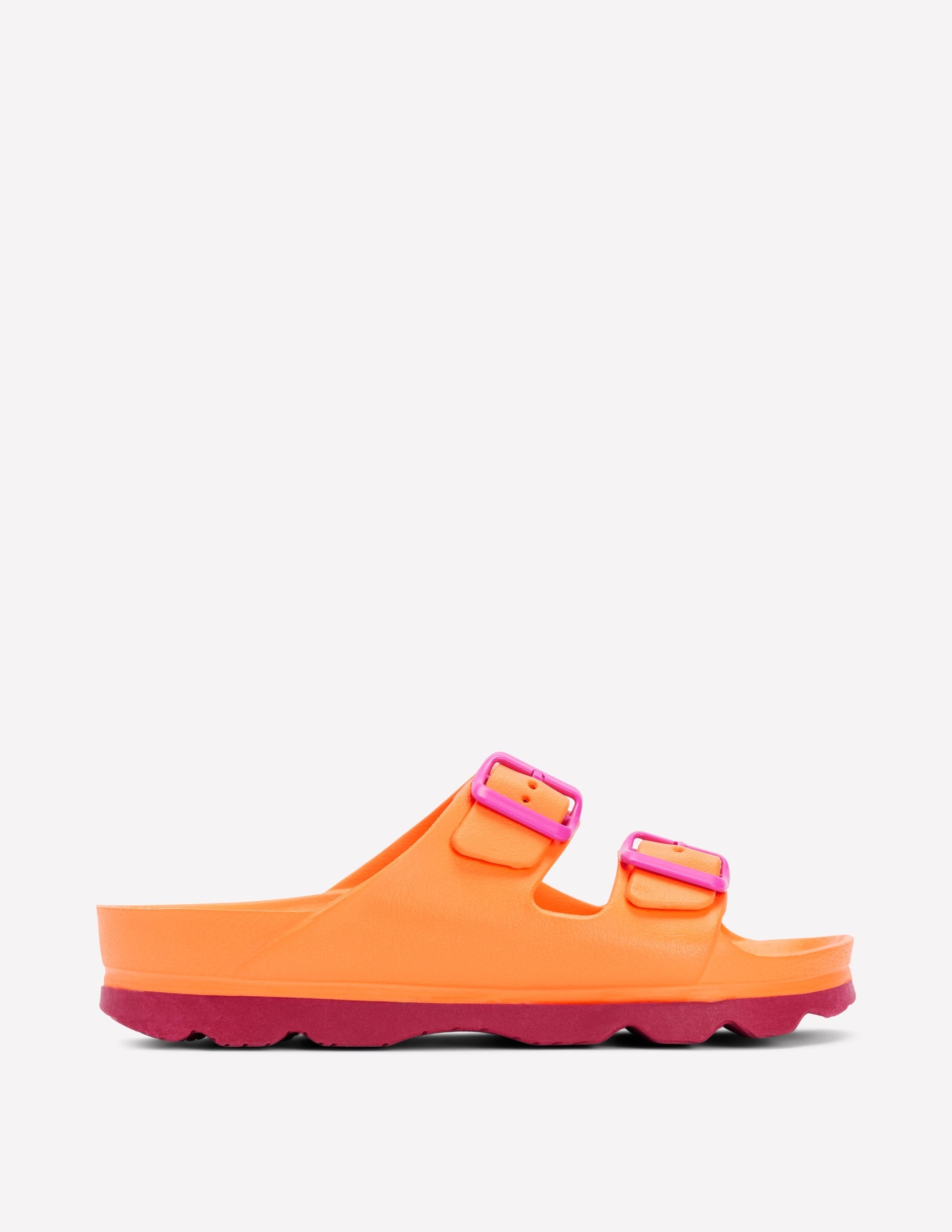 Lyla Double Buckle Slide-Orange - Image 1