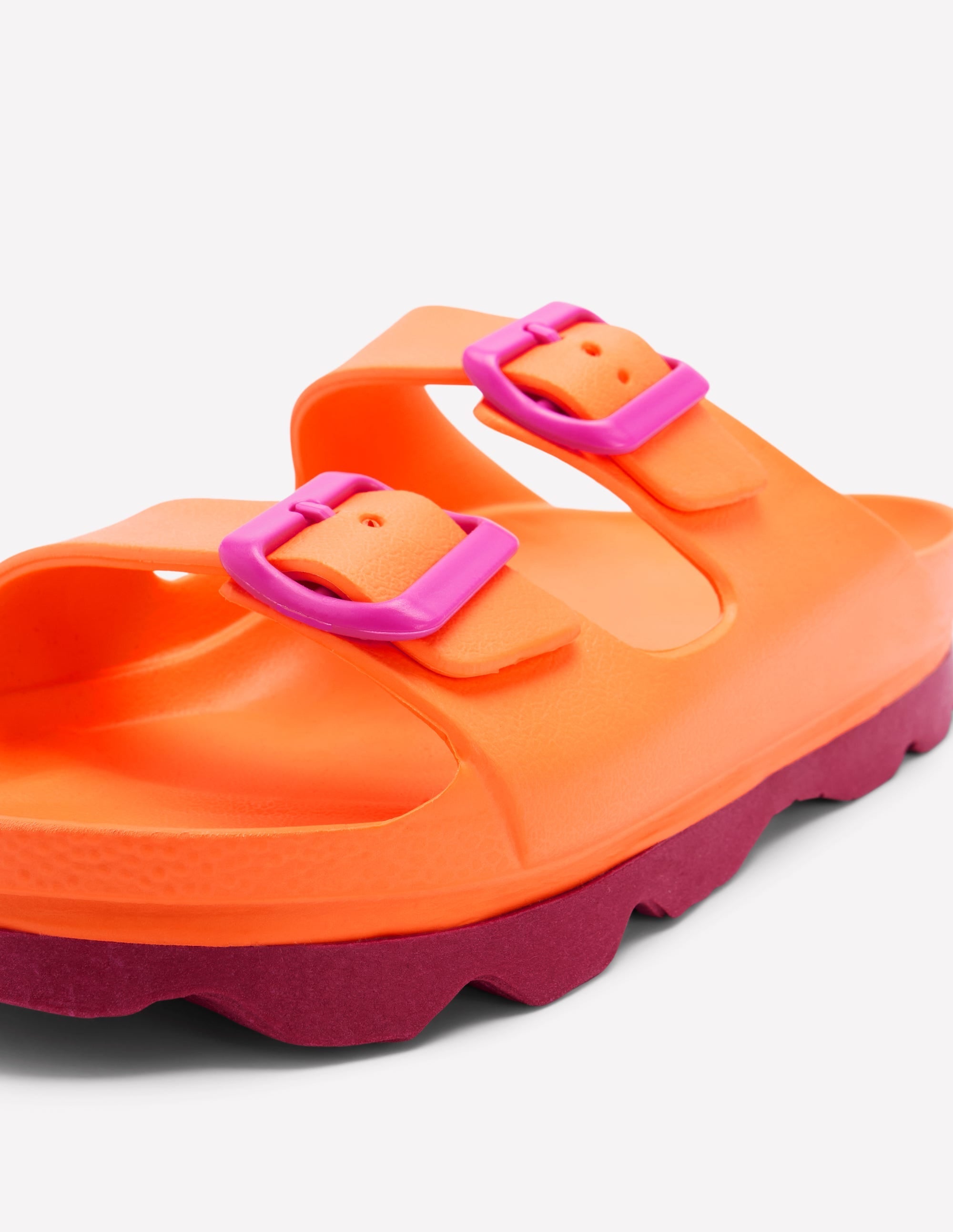 Lyla Double Buckle Slide-Orange - Image 4