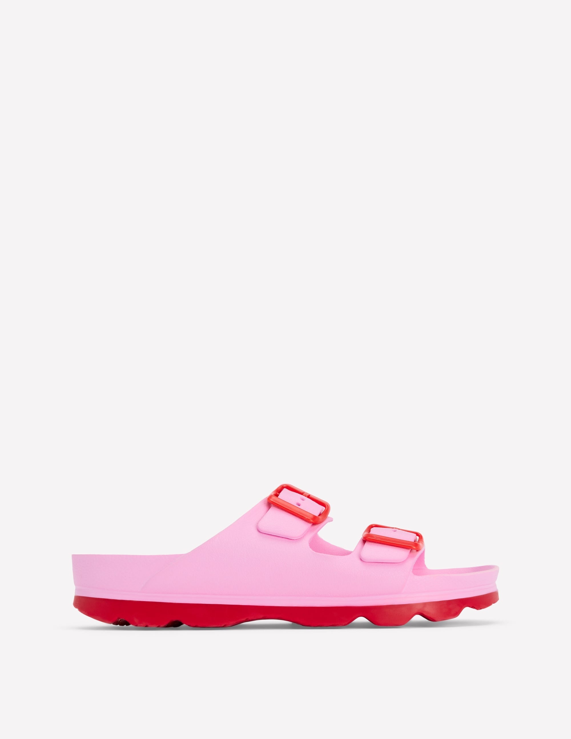 Lyla Double Buckle Slide-Soft Pink - Image 1