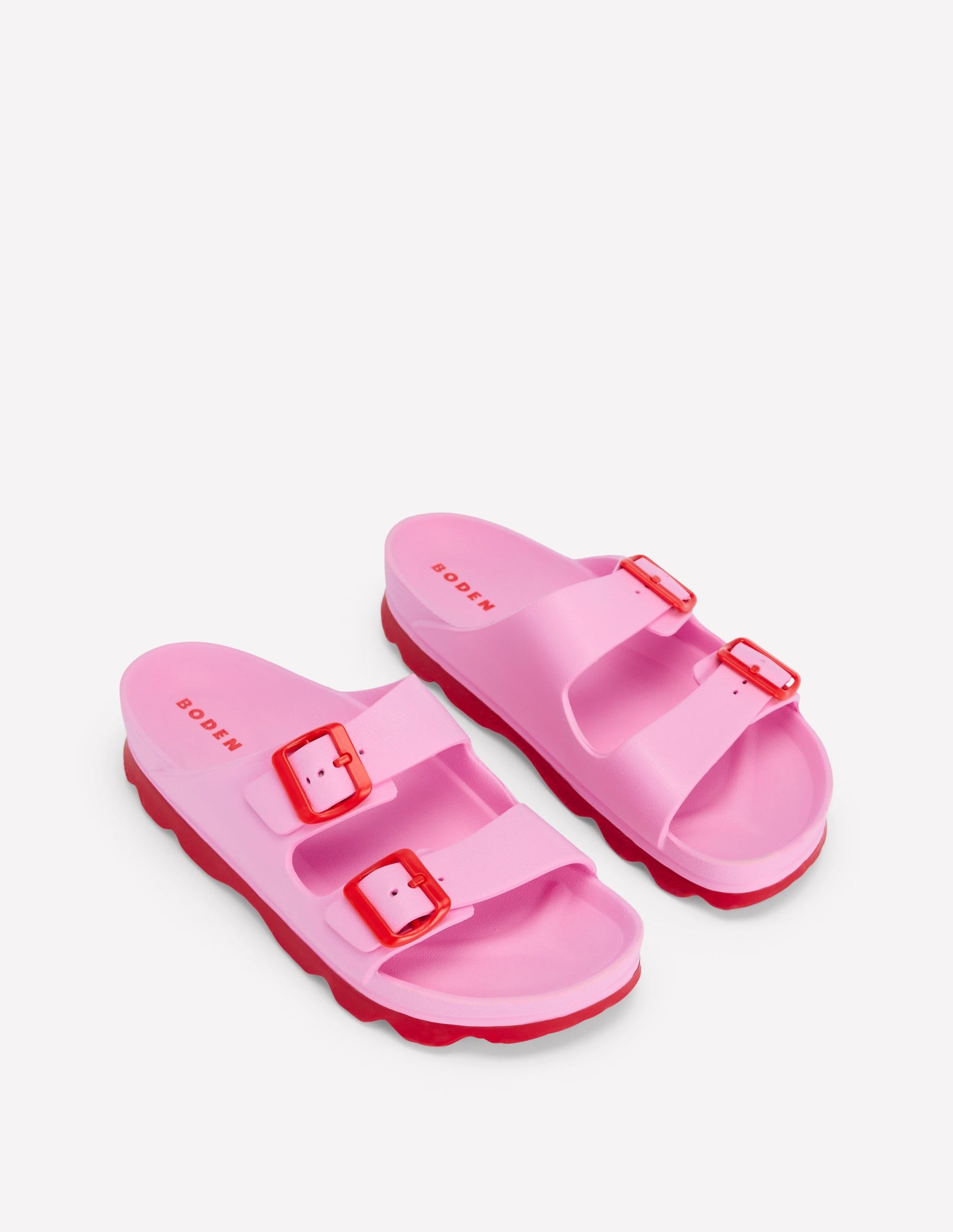 Lyla Double Buckle Slide-Soft Pink-3