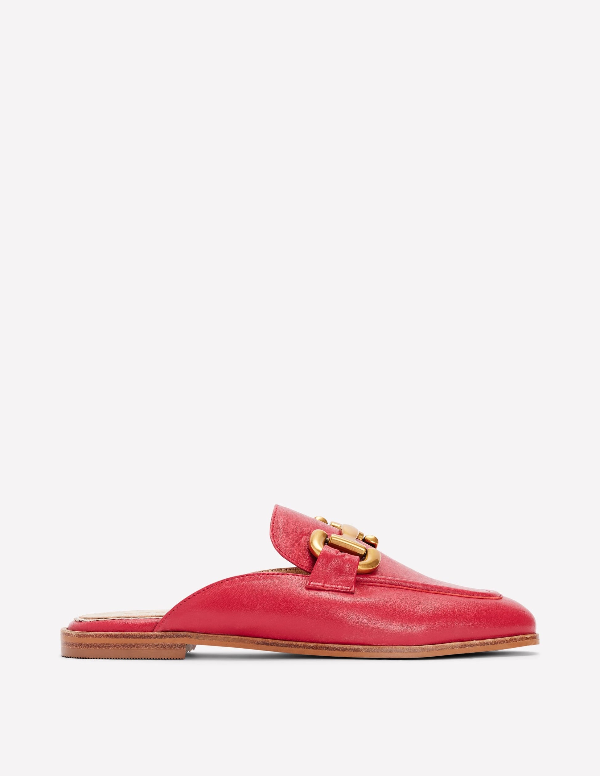 Iris Snaffle Mule Loafers-Red-1