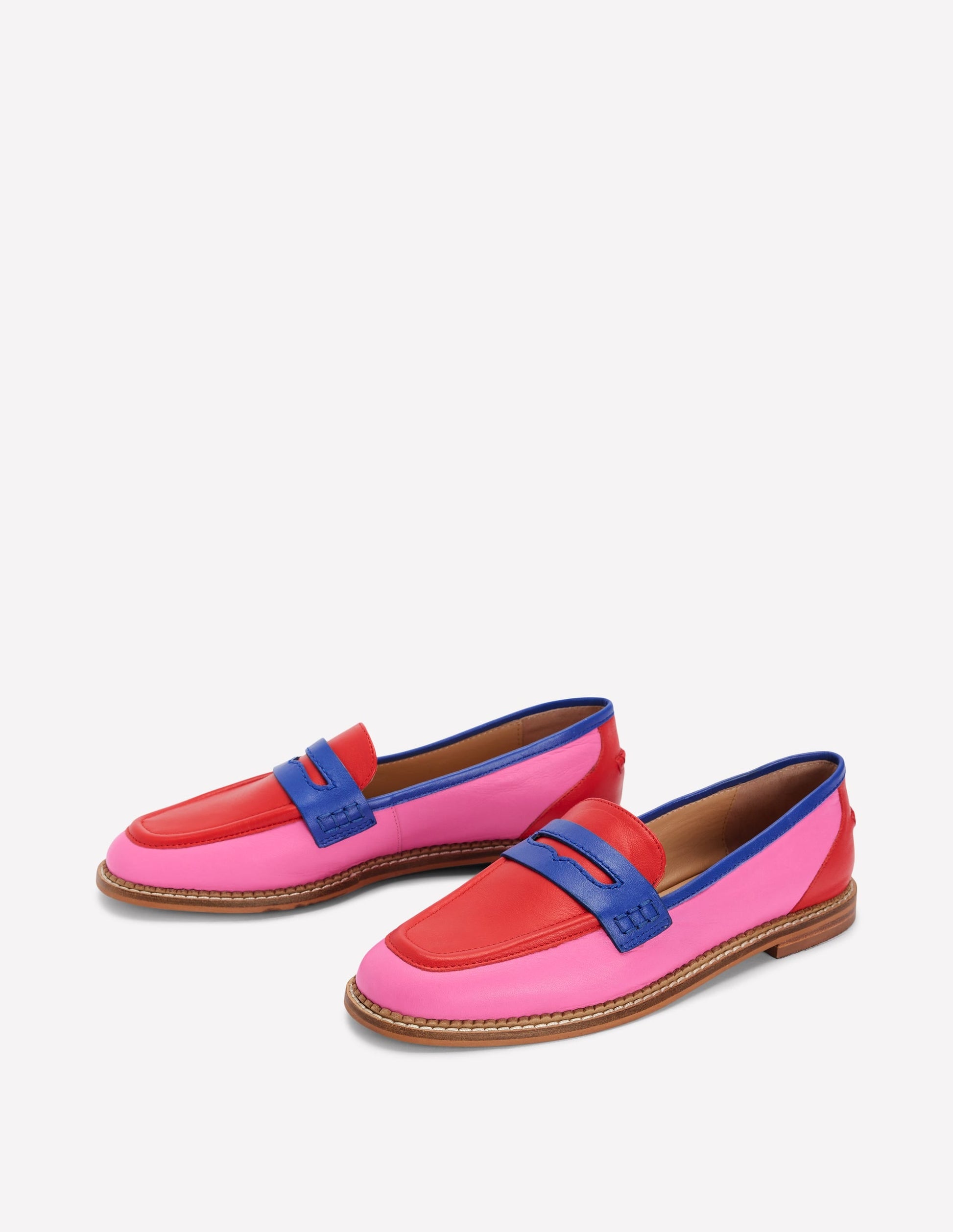Nya Penny Loafers-Multi Colourblock-3