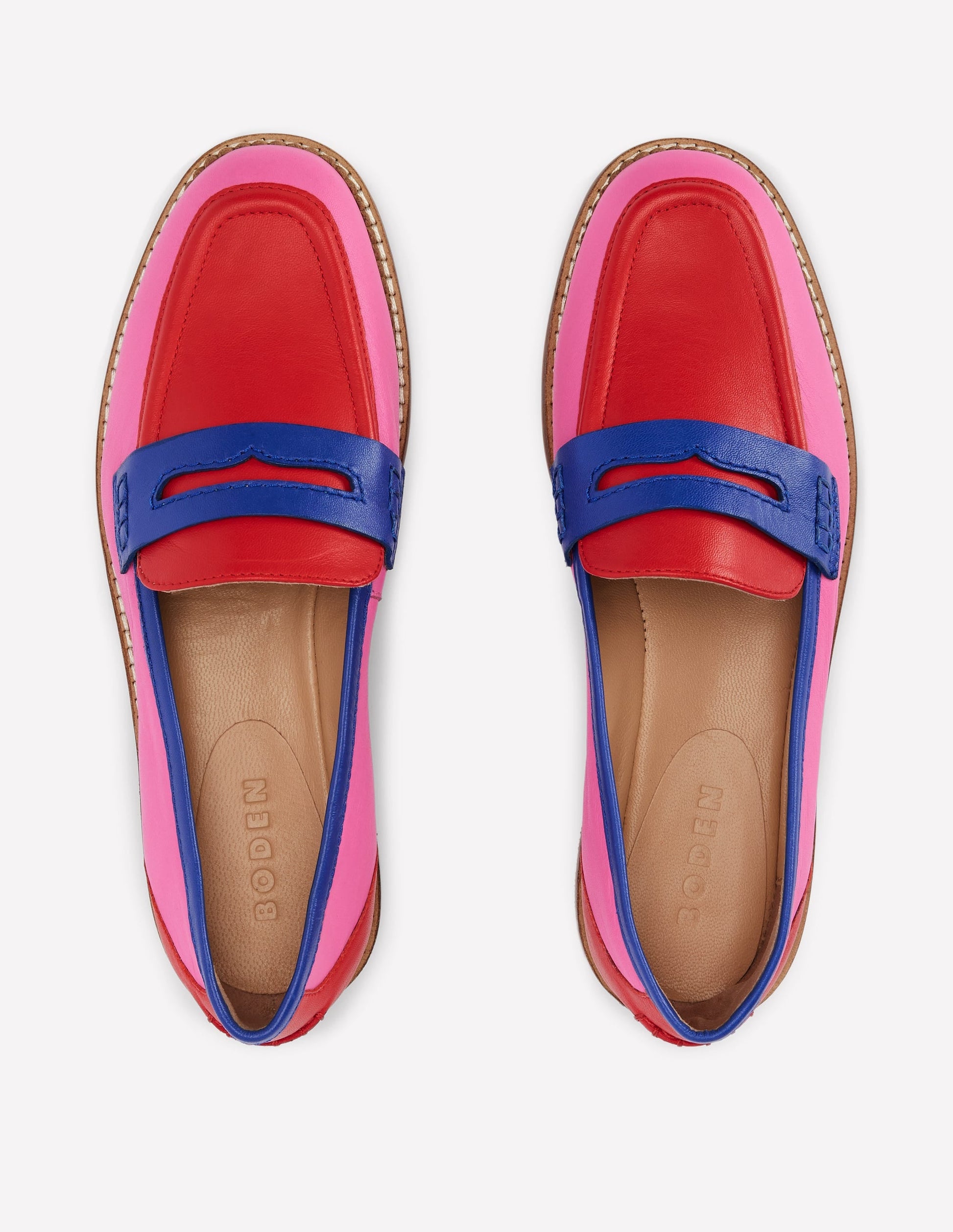 Nya Penny Loafers-Multi Colourblock-5