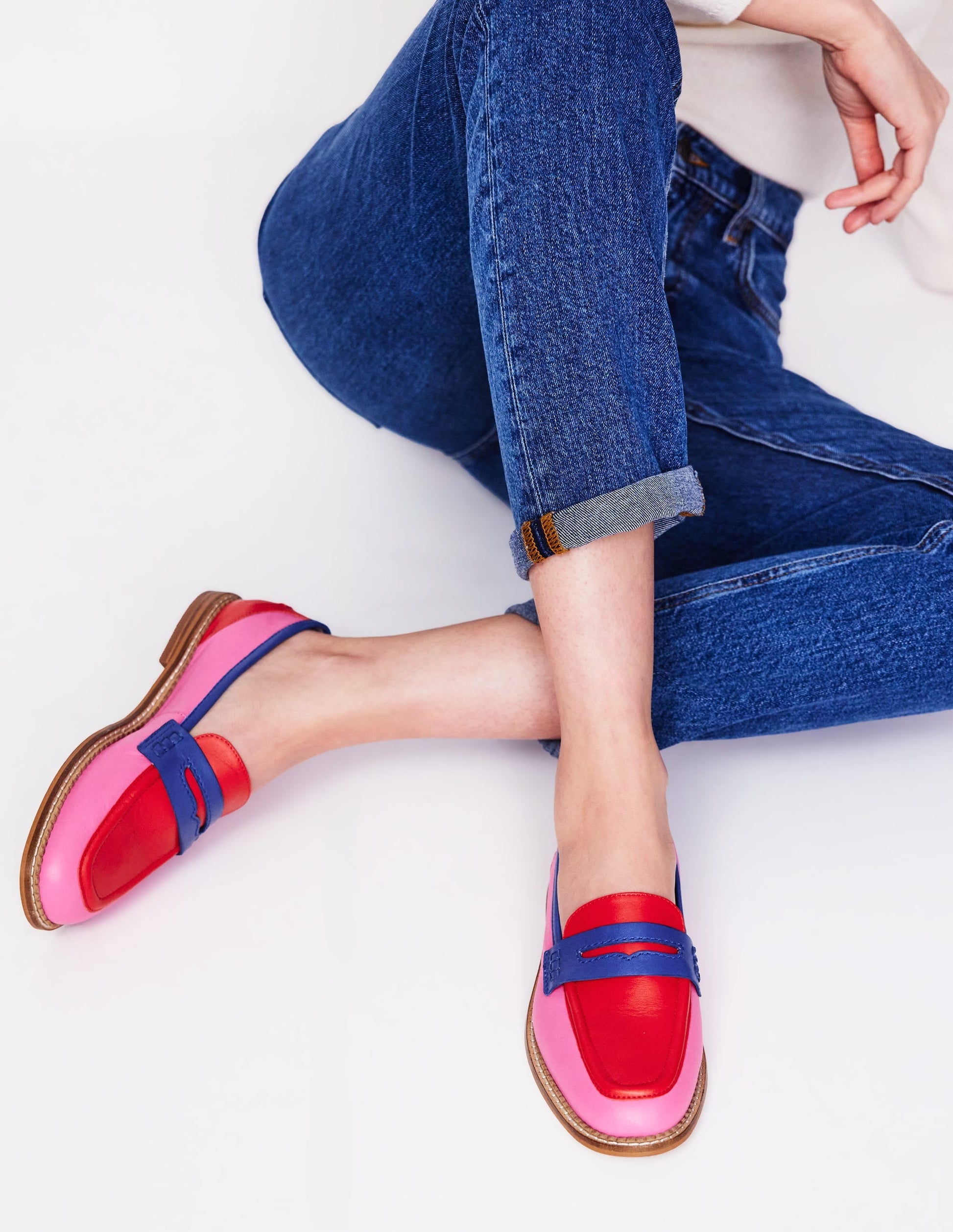 Nya Penny Loafers-Multi Colourblock-2