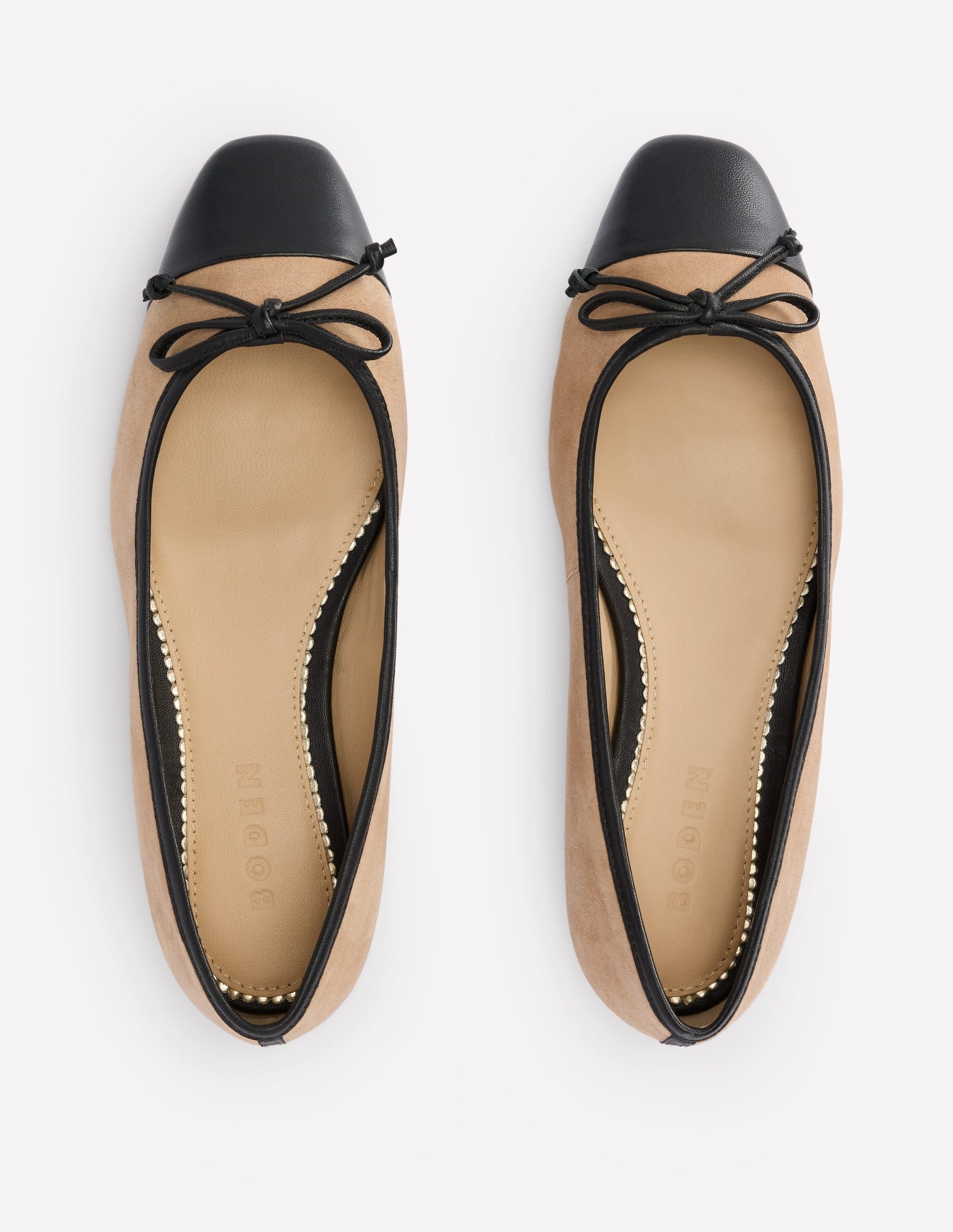 Toe Cap Ballet Flat-Macchiato Suede-5