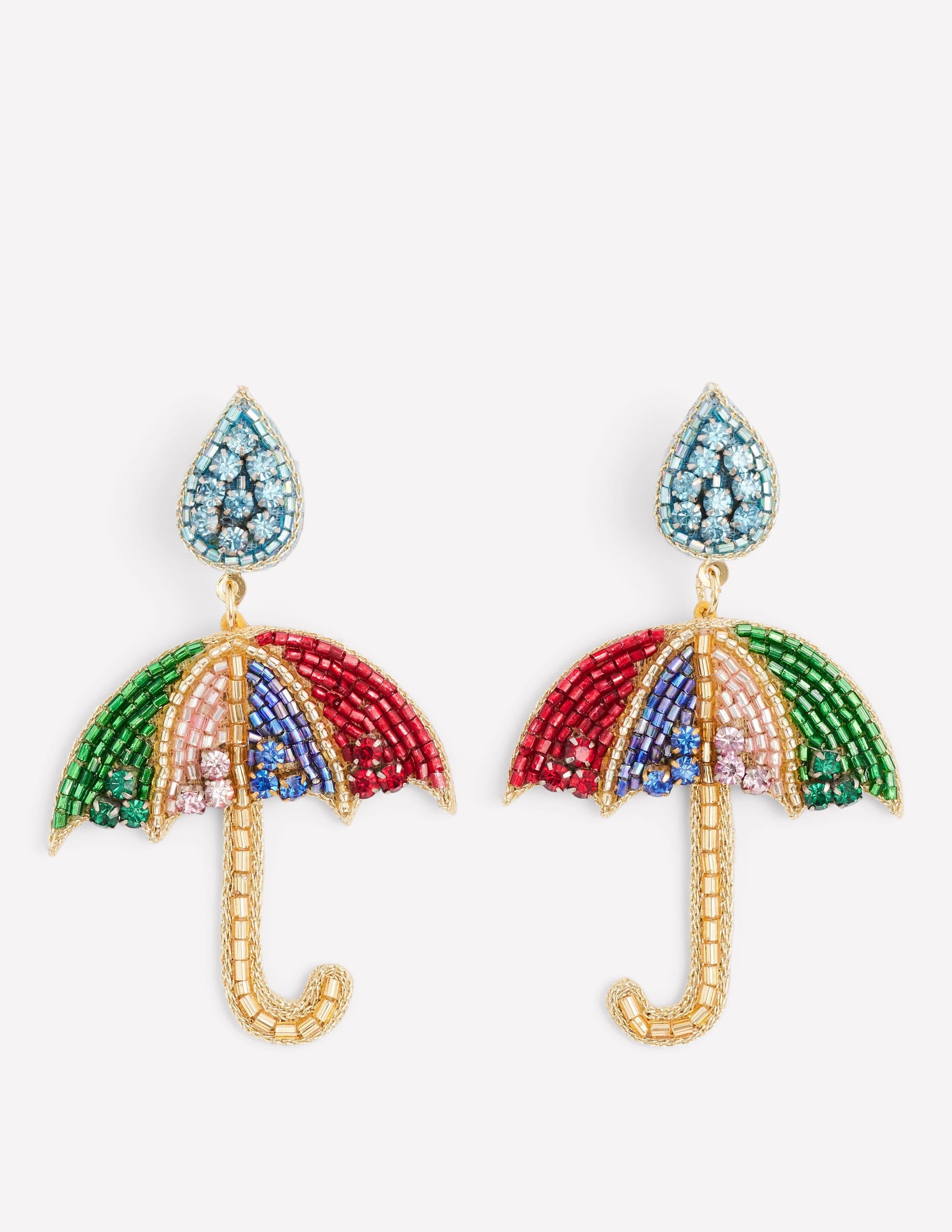 Beady Motif Earrings-Umbrella-1