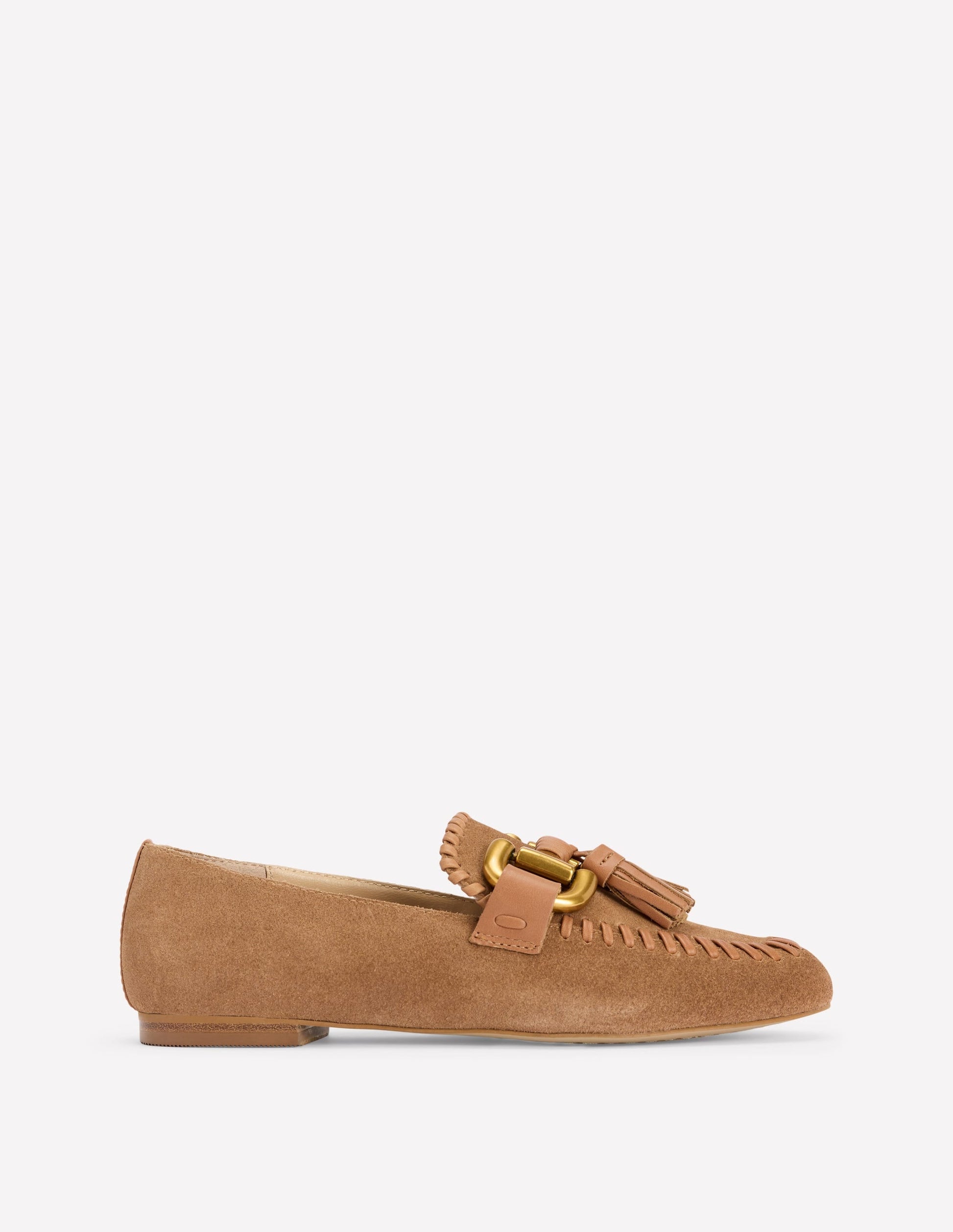 Covered Iris Snaffle Loafers-Tan-1