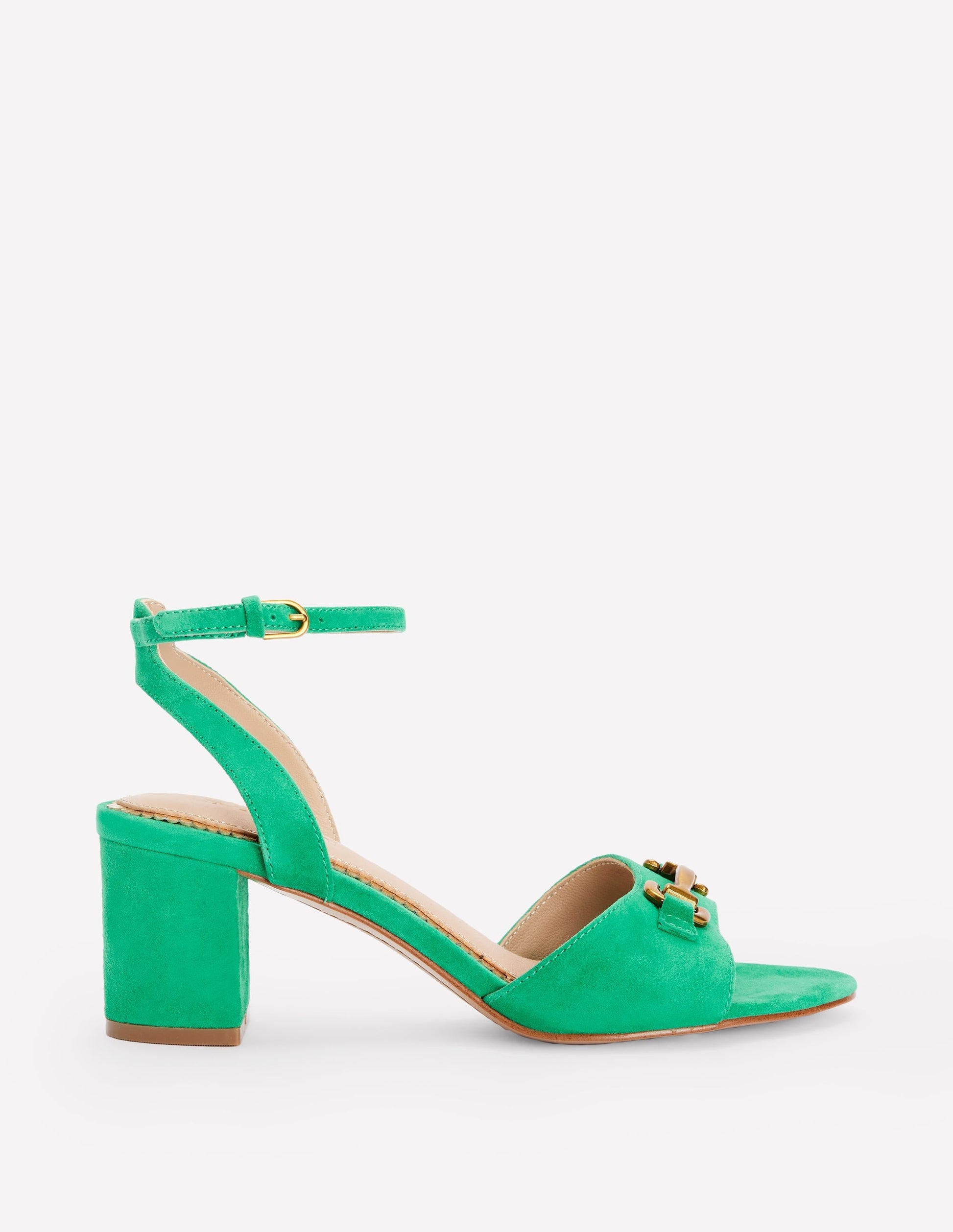 Iris Snaffle Block Heel Sandal-Rich Emerald-1