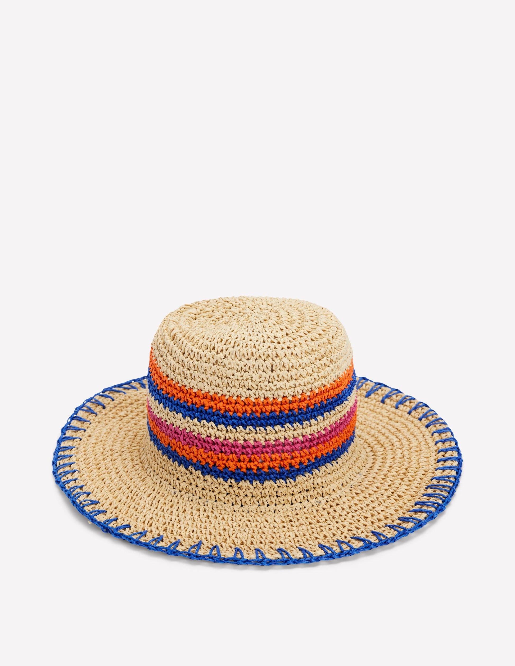 Stripe Straw Hat-Multi Stripe-1