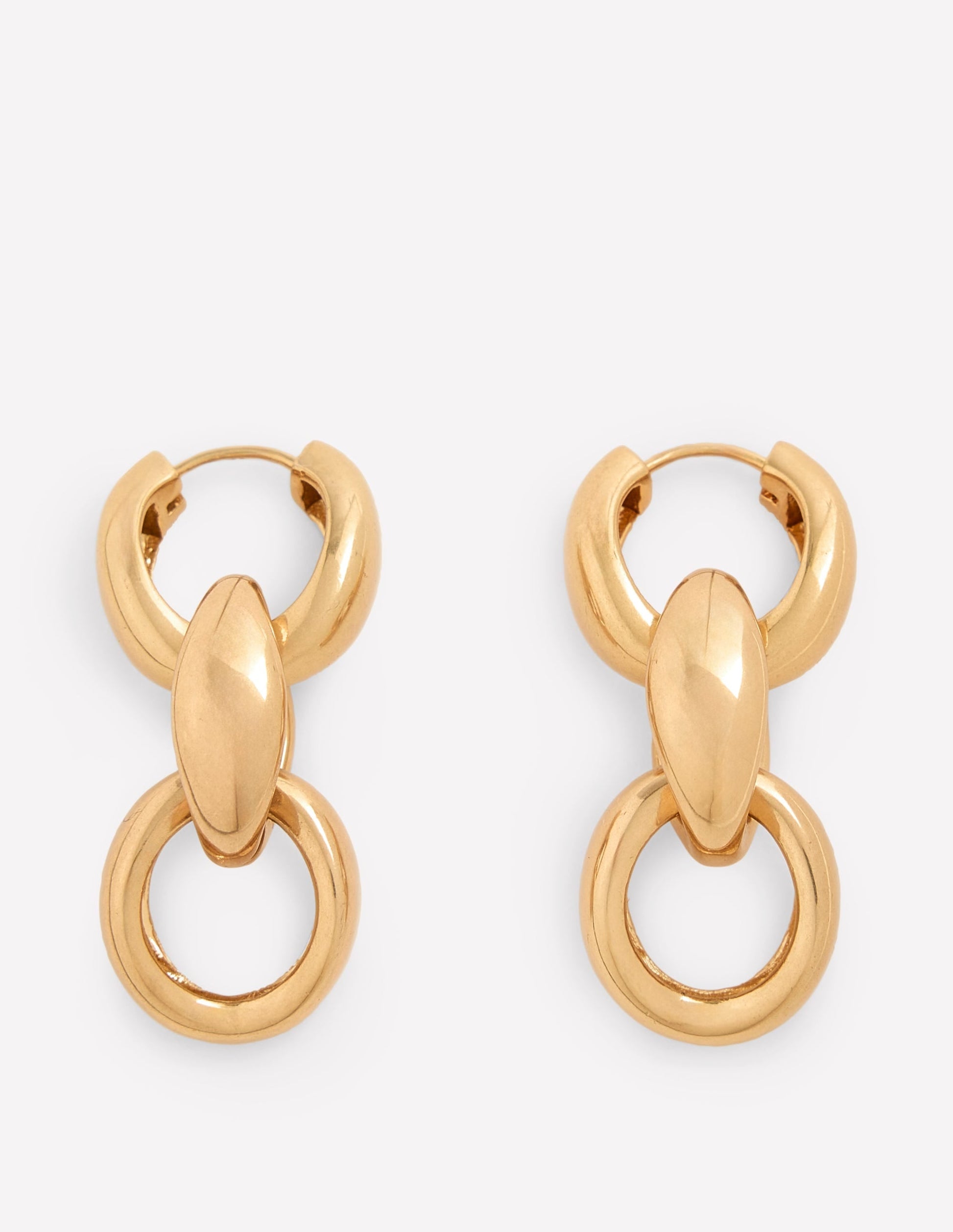 Chunky Chain-Link Earrings-Gold-1