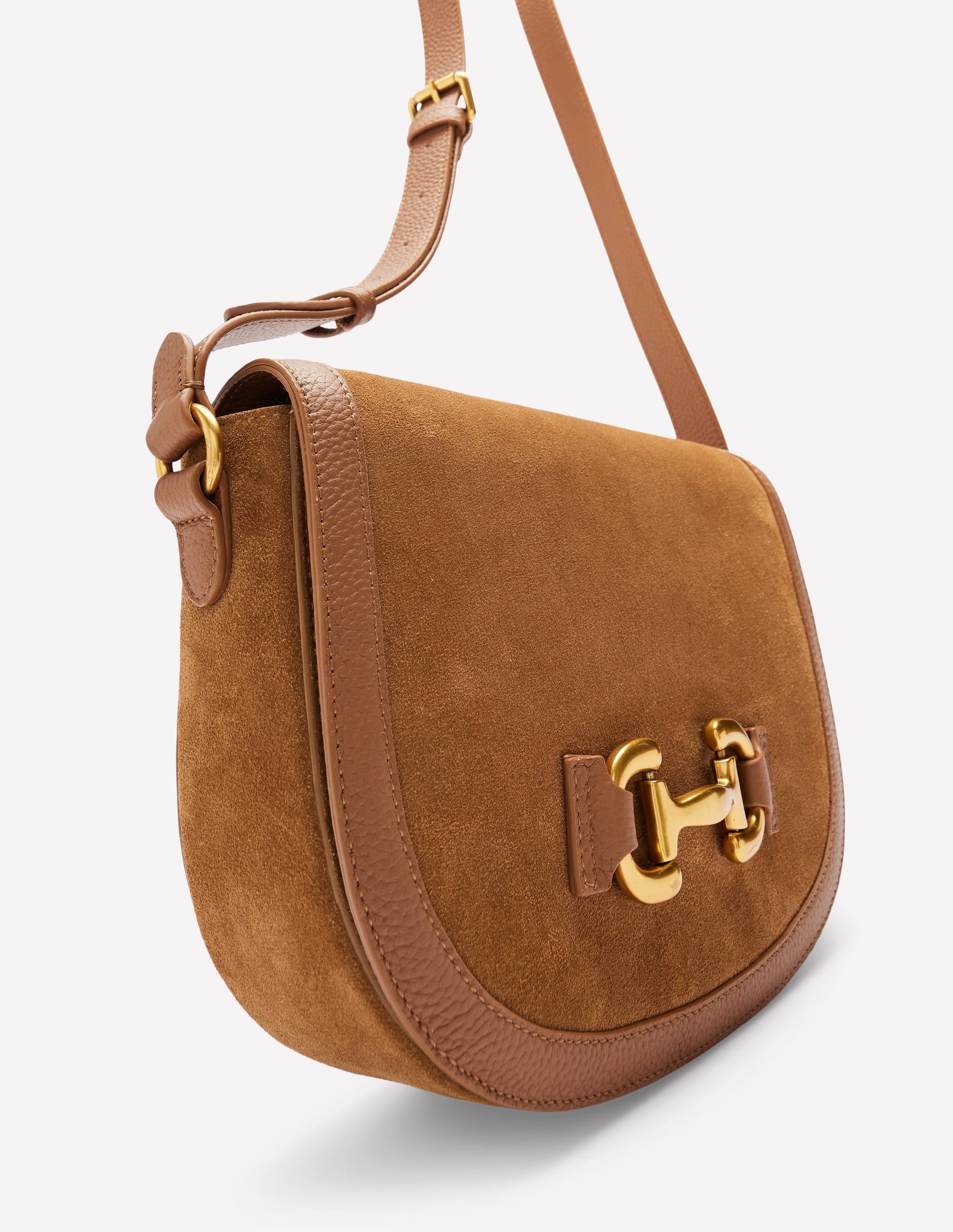 Iris Snaffle Leather Satchel-Tan-5
