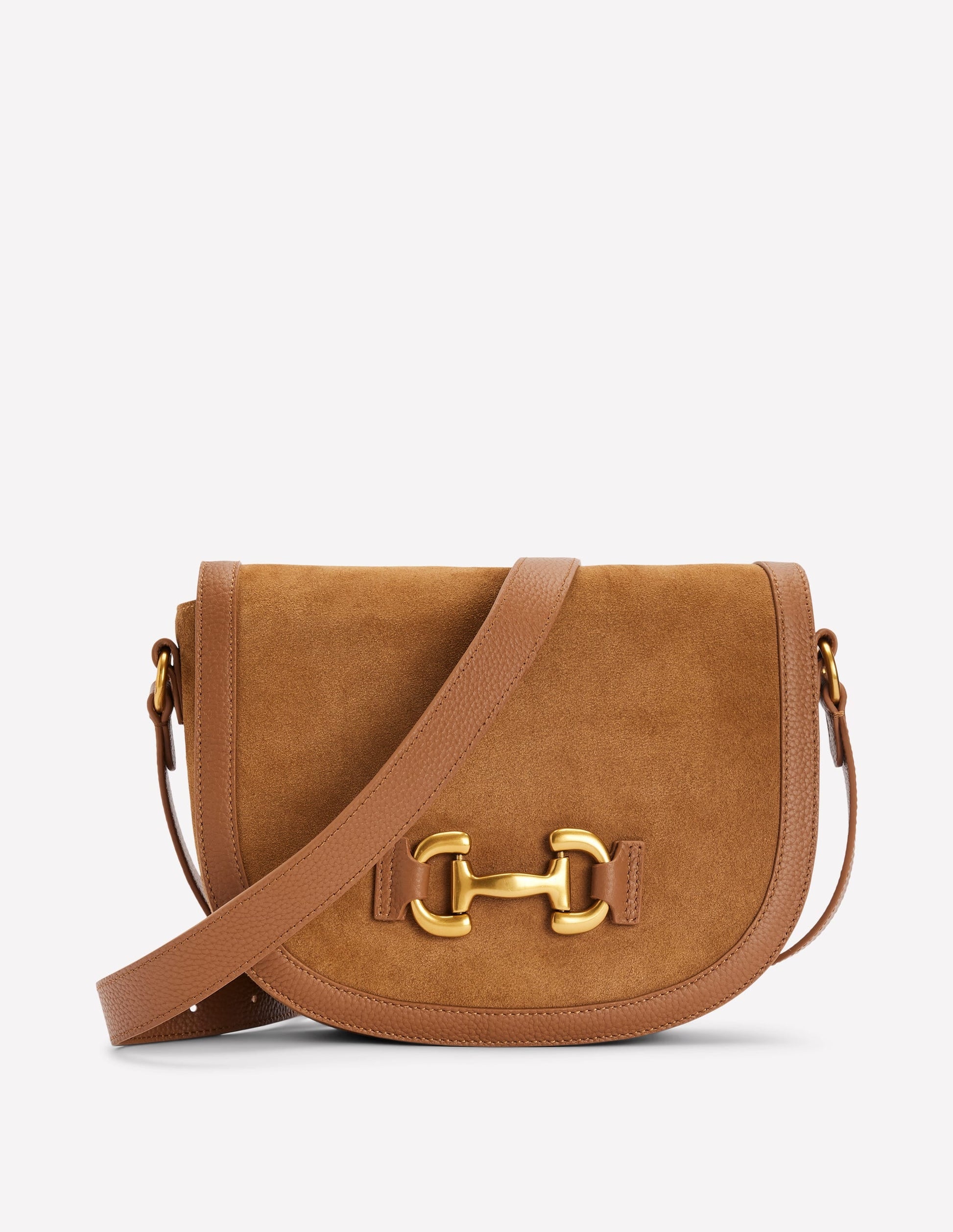 Iris Snaffle Leather Satchel-Tan-1