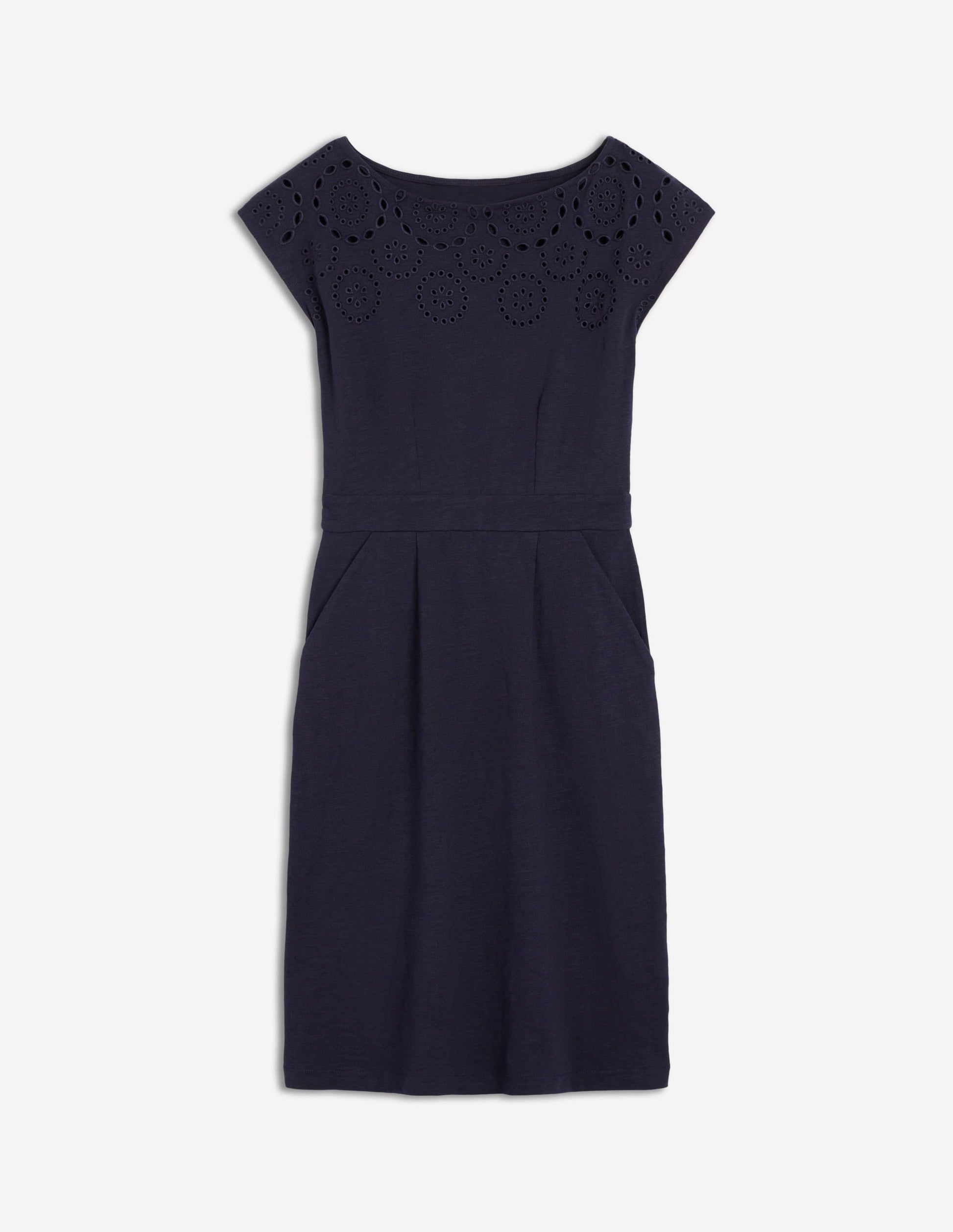 Florrie Broderie Dress-Navy-5
