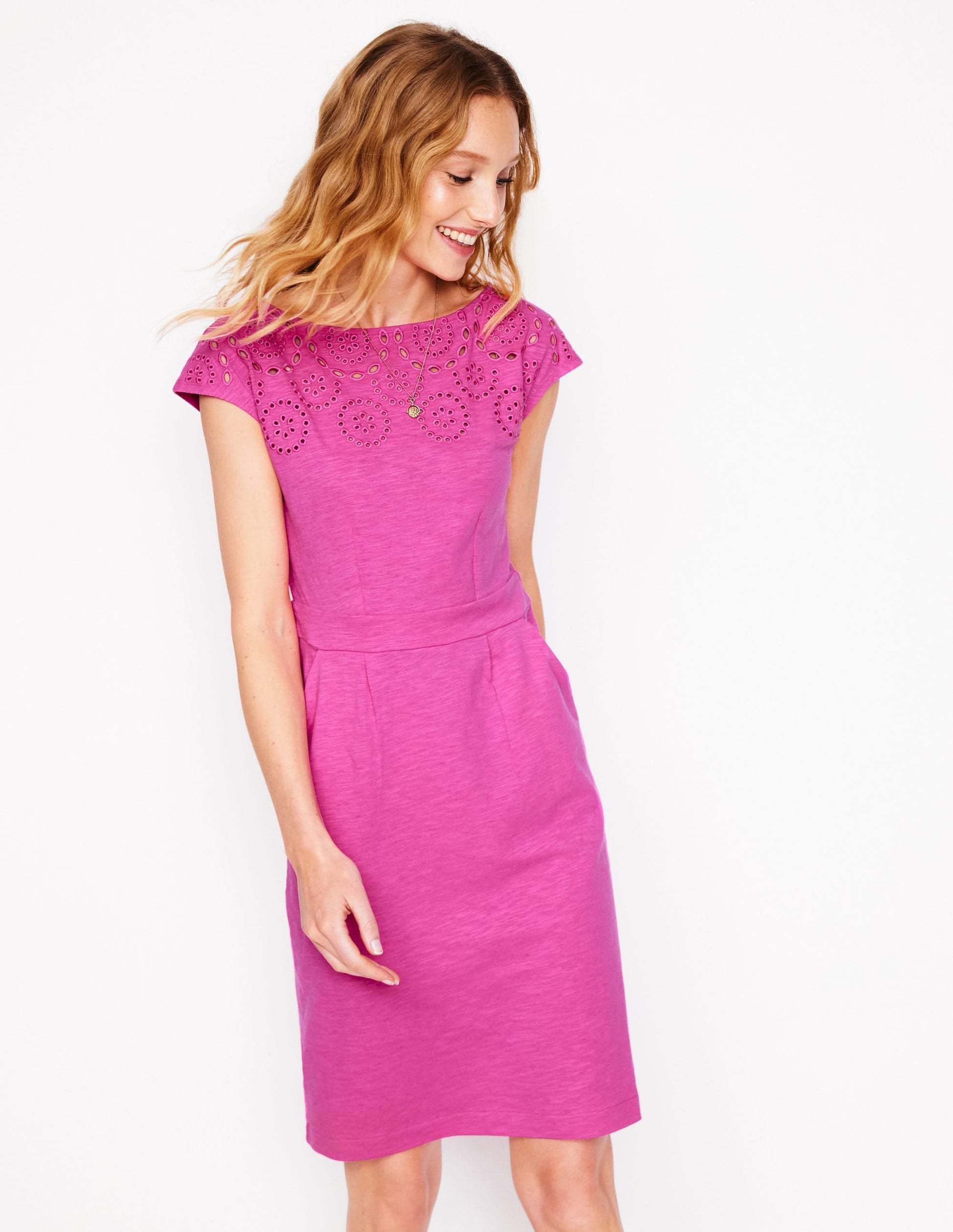 Florrie Broderie Dress-Cosmos Pink-1