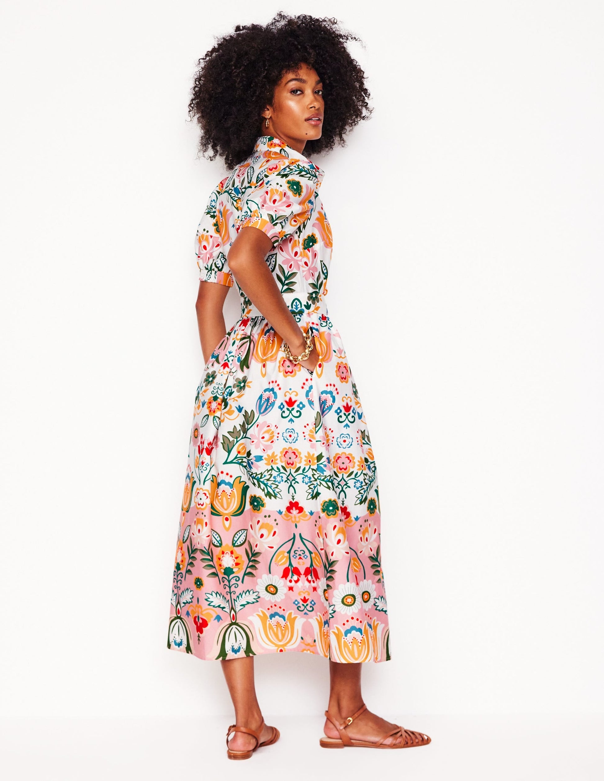Alexa Maxi Shirt Dress-Ivory, Tulip Fusion-2