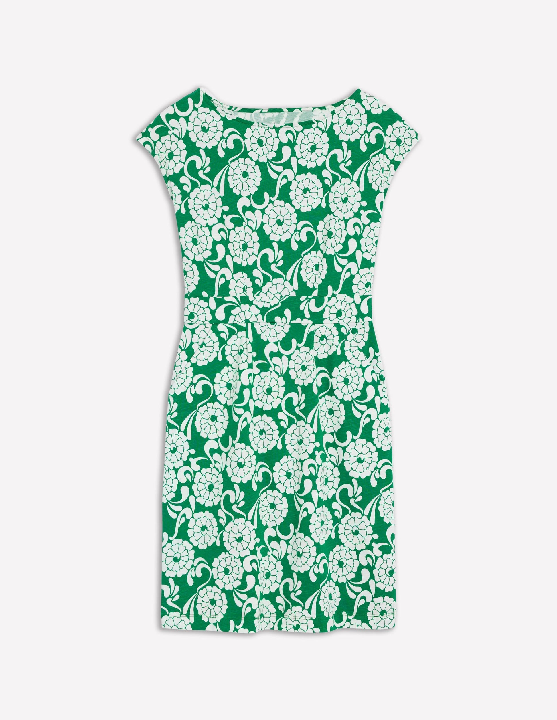 Florrie Jersey Dress-Rich Emerald, Blossom Swirl-5
