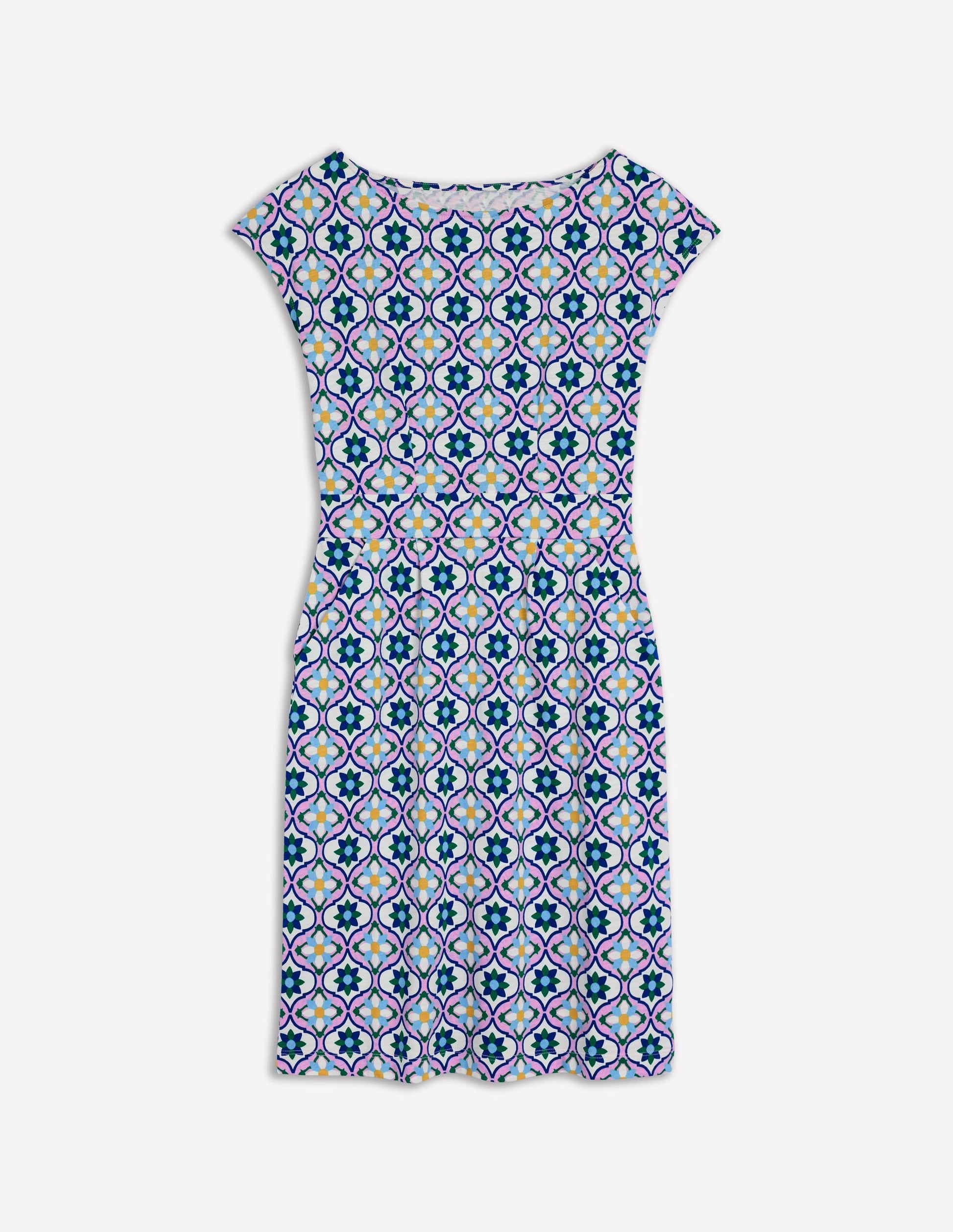 Florrie Jersey Dress-Multi, Floweret Tile-5