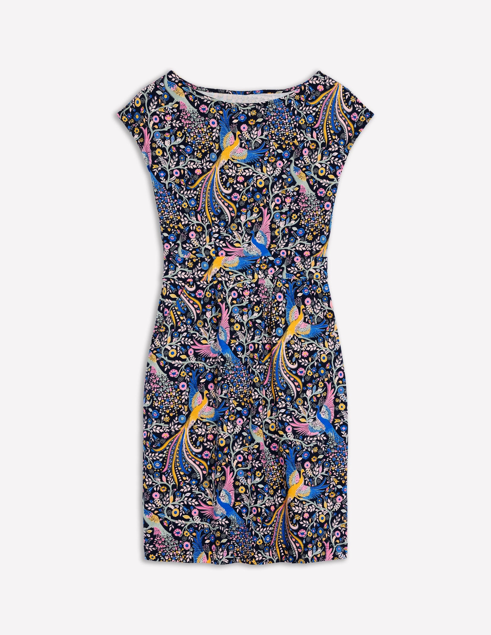 Florrie Jersey Dress-French Navy,Enchanting Peacock-5