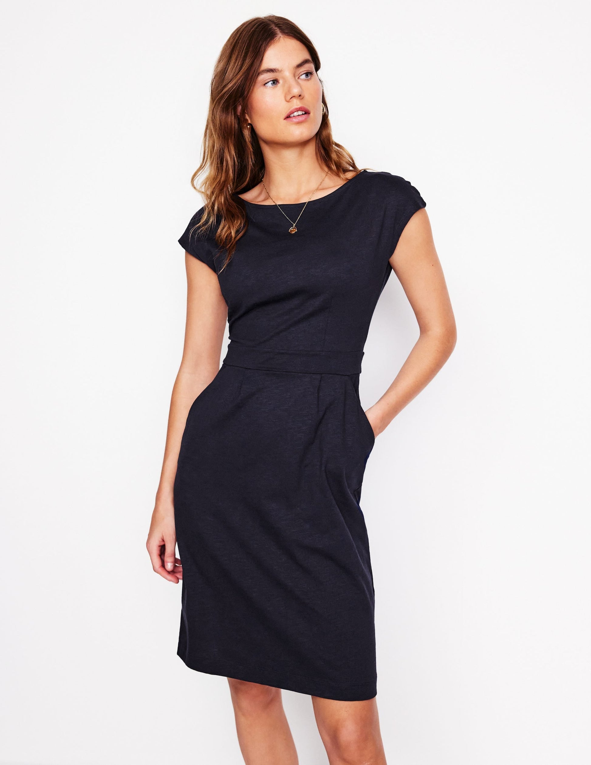 Florrie Jersey Dress-Navy-1