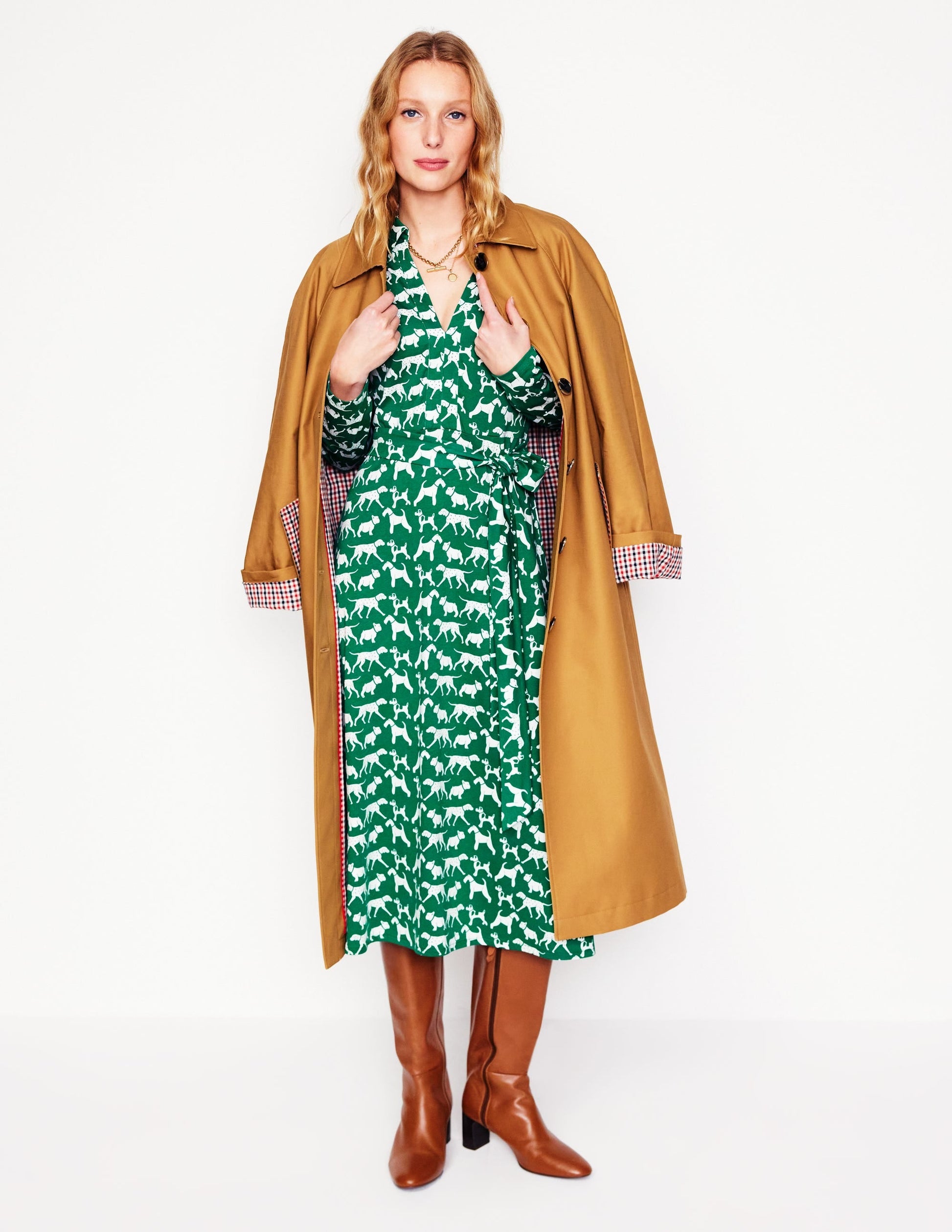 Imogen Collared Jersey Dress-Grass, Janet and Friends-5
