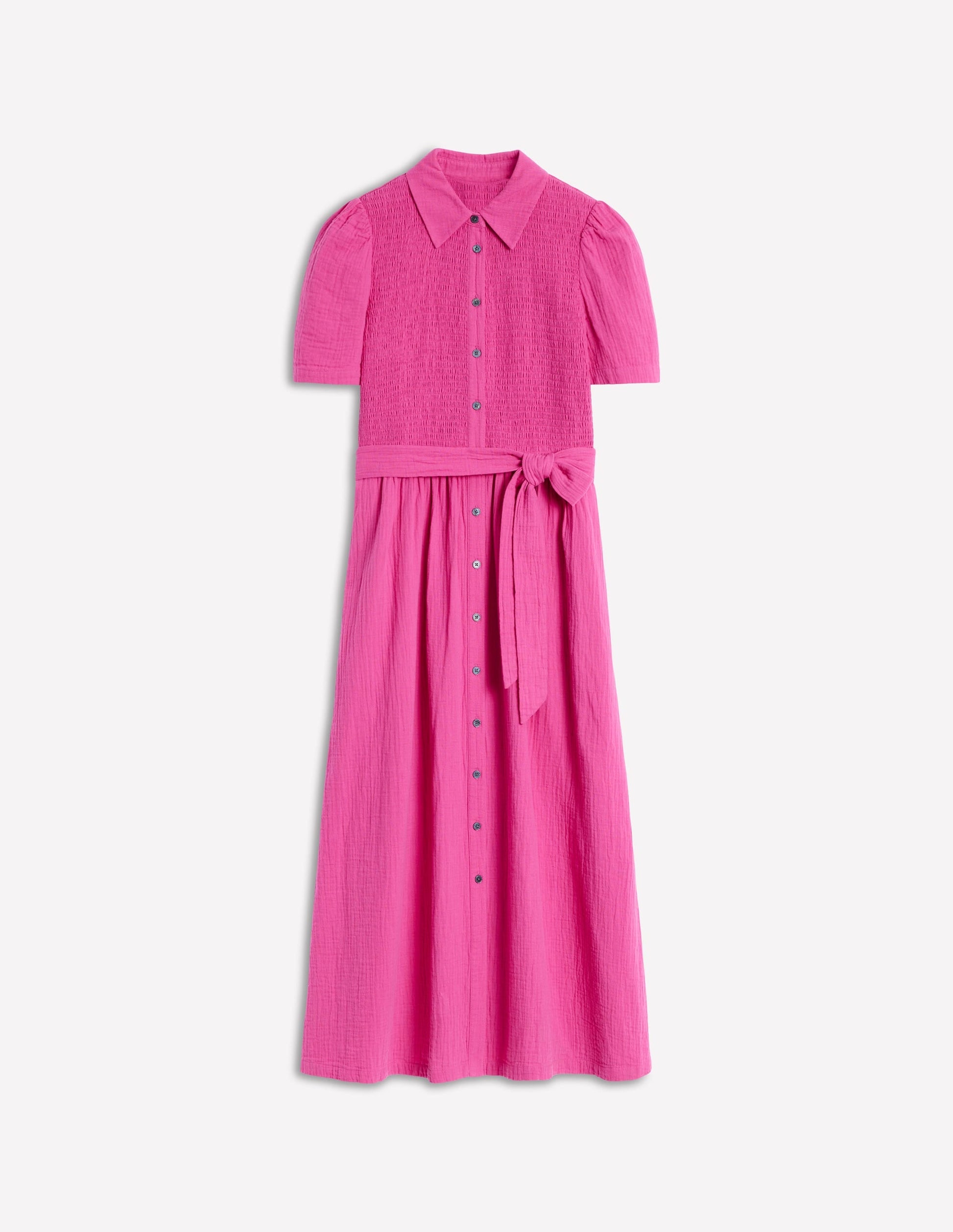 Amber Double Cloth Midi Dress-Cosmos Pink-9