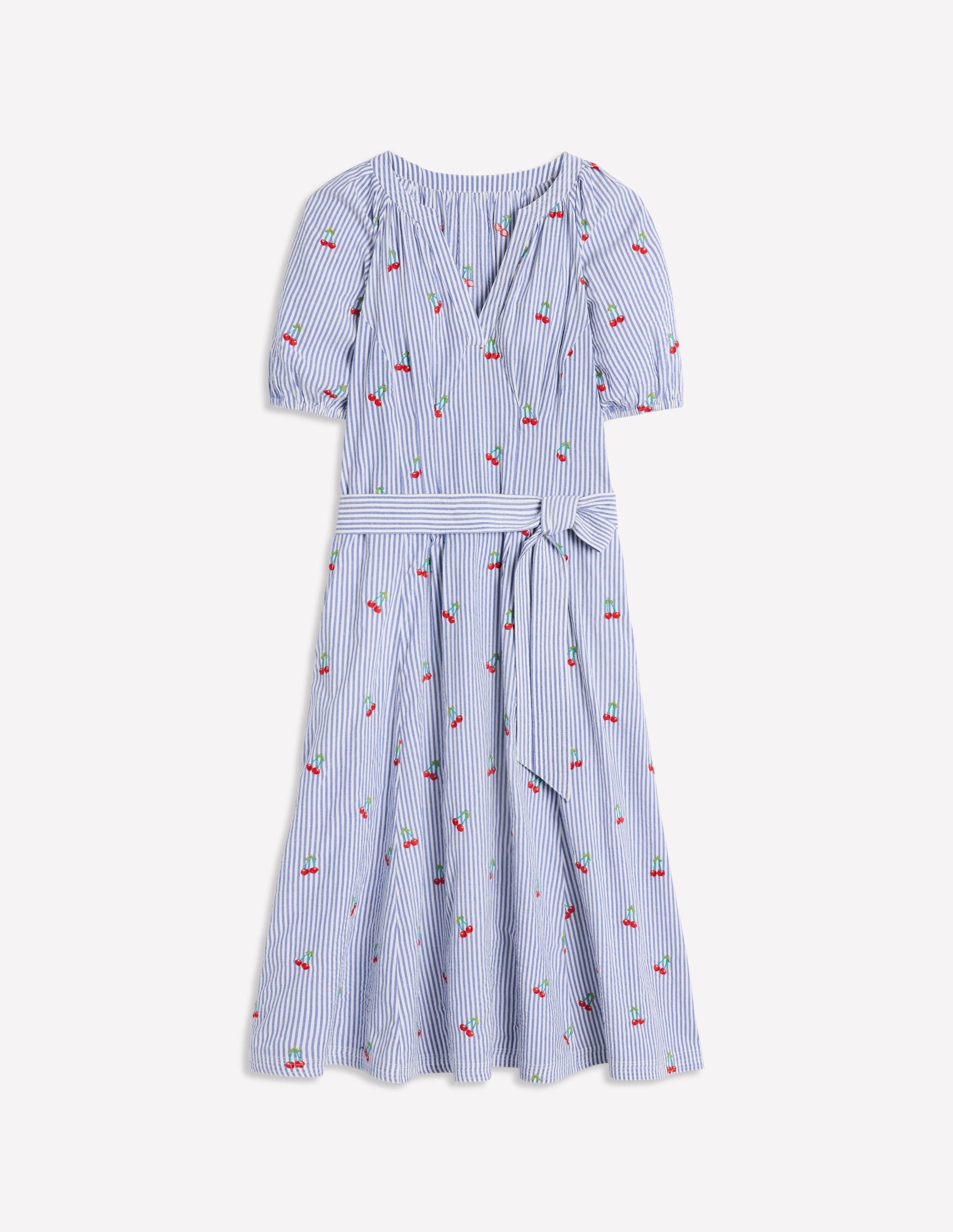 Bria Embroidered Midi Dress-Cherries Embroidery - Image 6