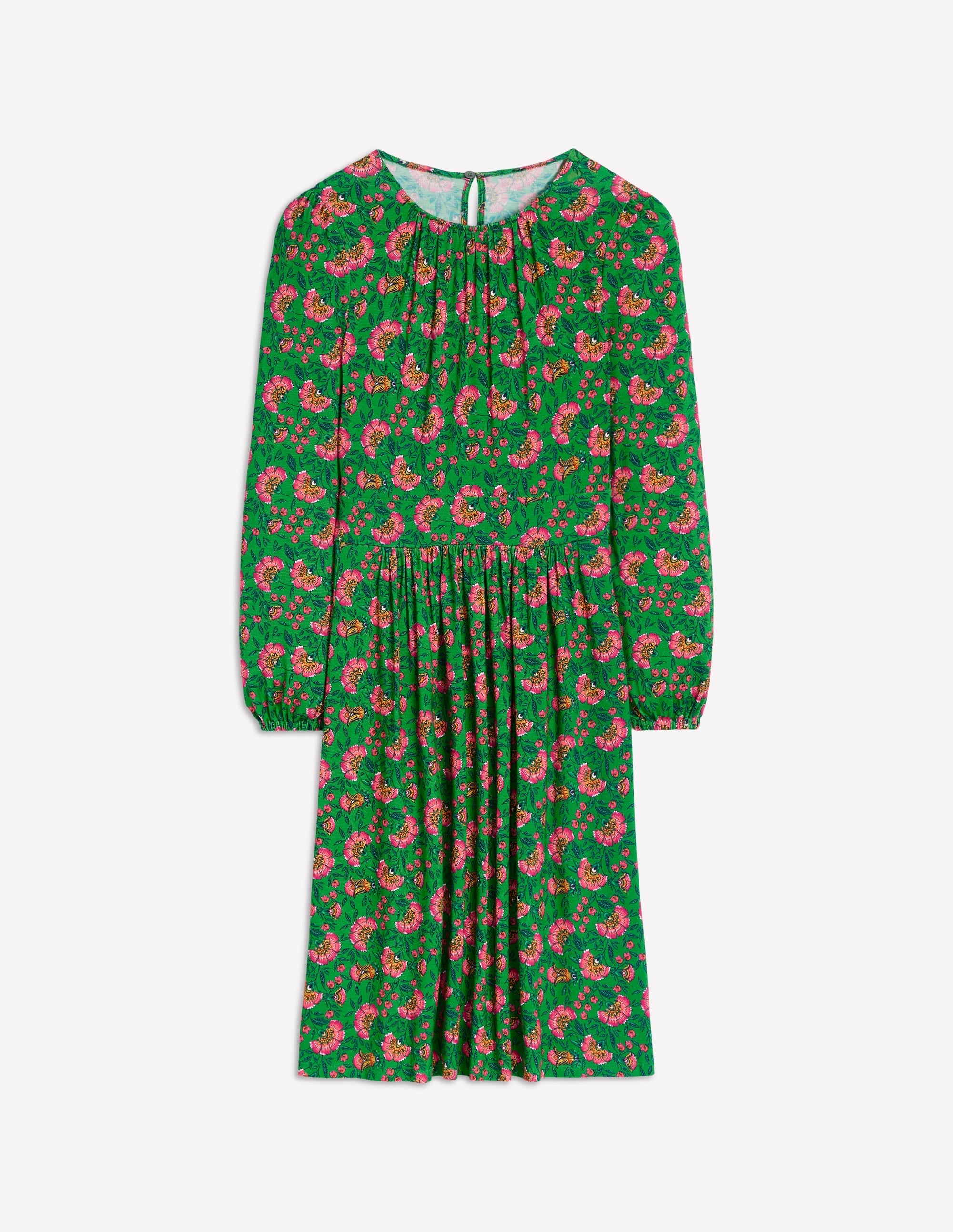 Alexandra Blouson Jersey Dress-Paradise Green, Vine - Image 5