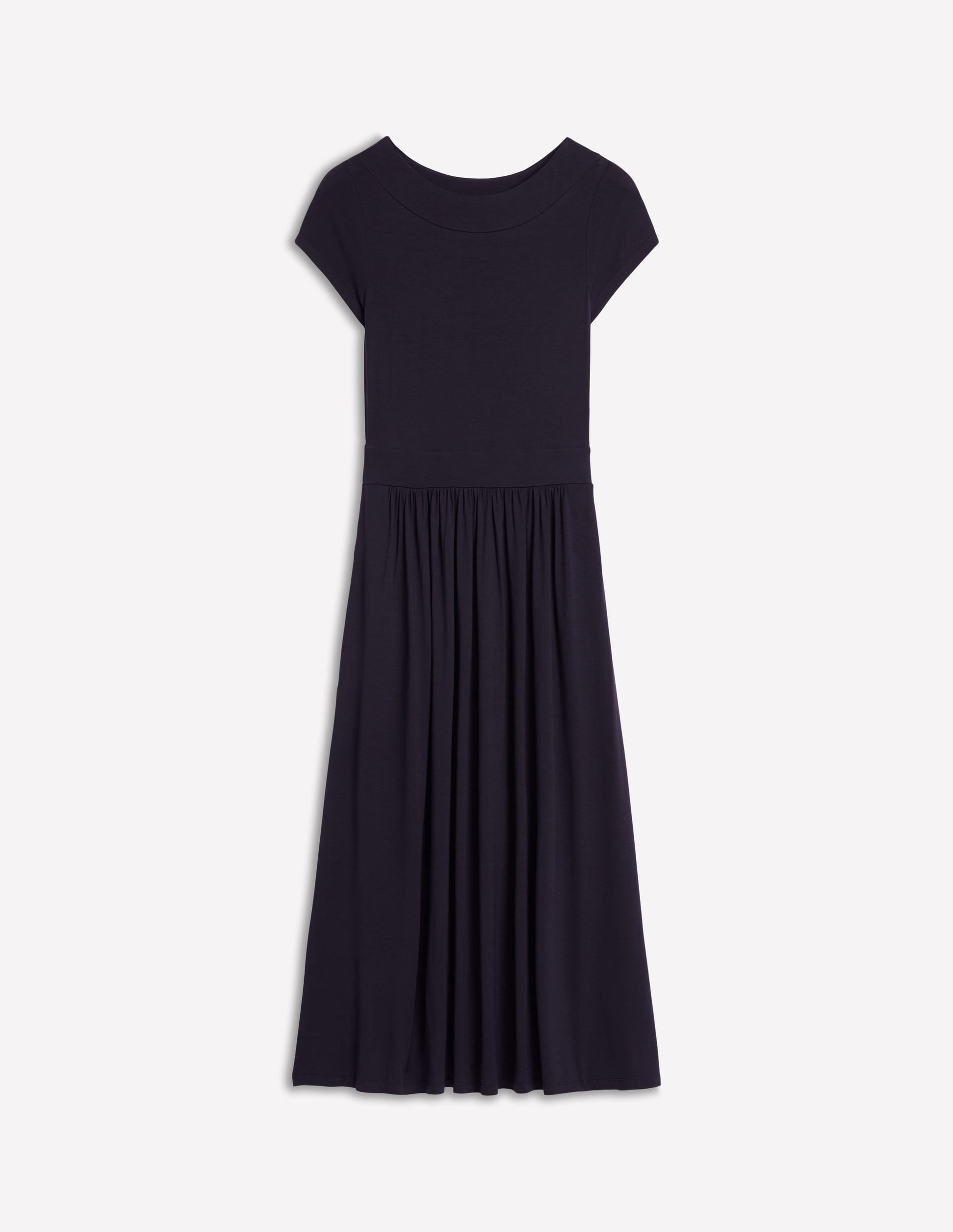 Melanie Jersey Midi Dress-Navy-5