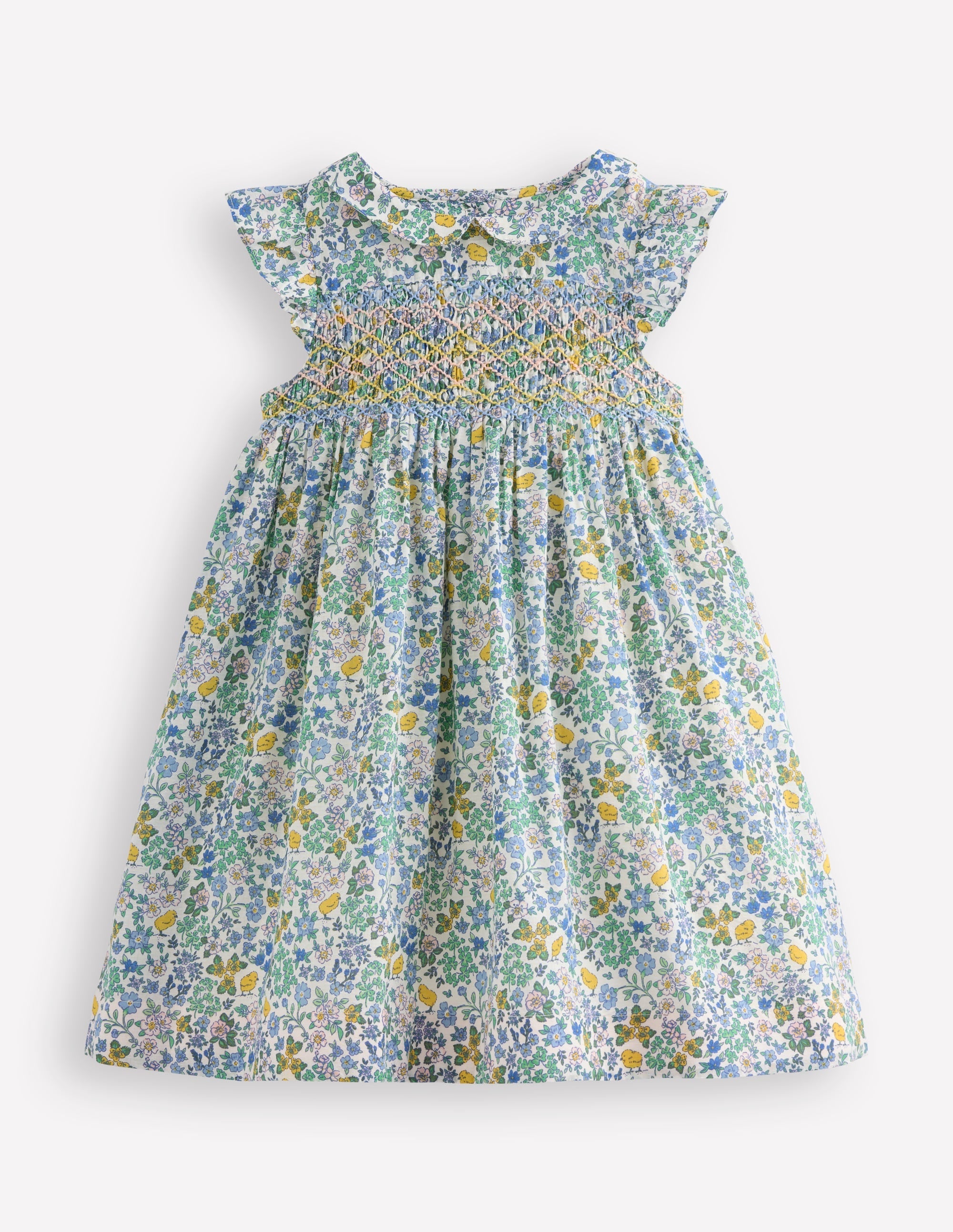 Adeline Smocked Dress-Easter Chick Floral - Image 2