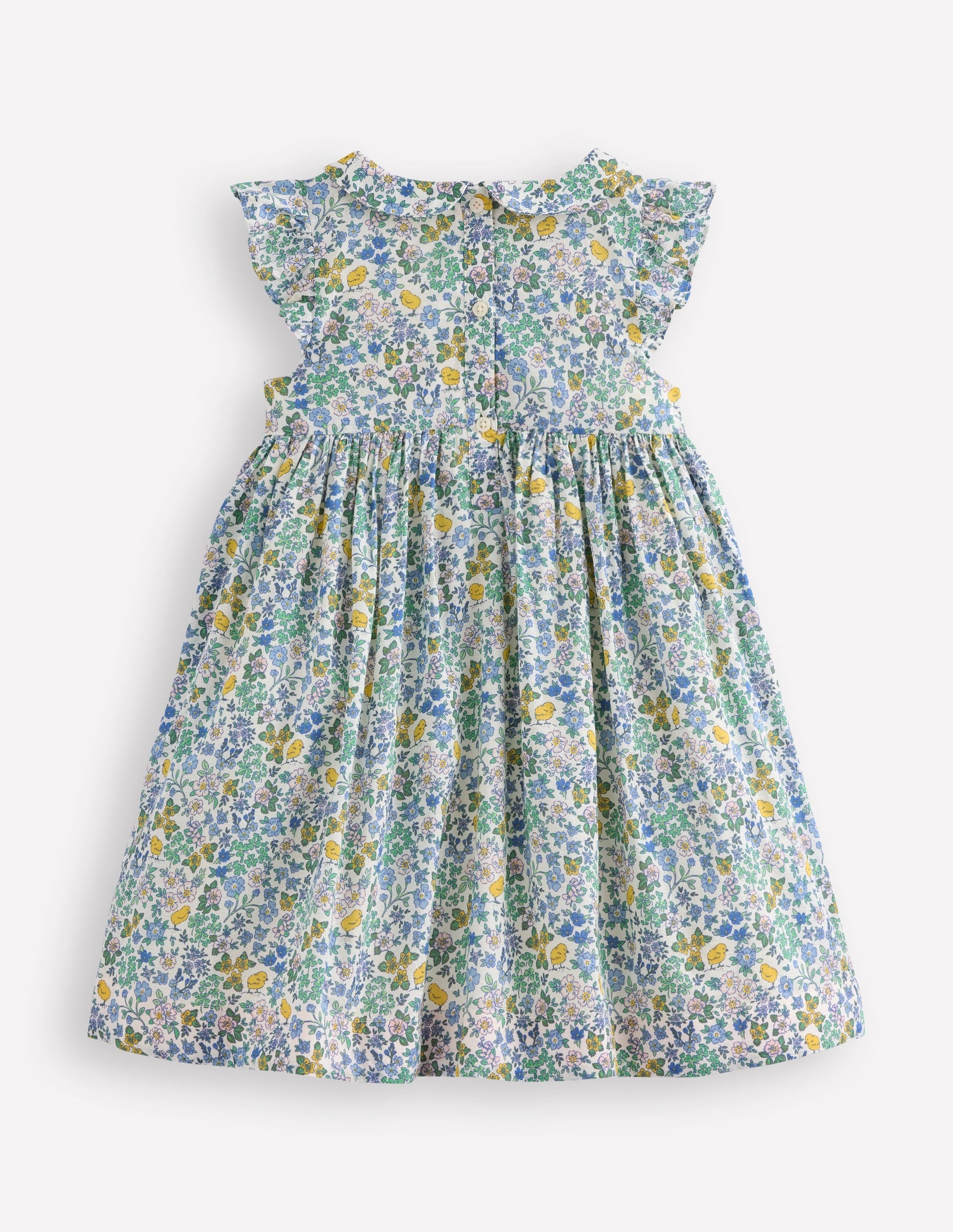 Adeline Smocked Dress-Easter Chick Floral-3