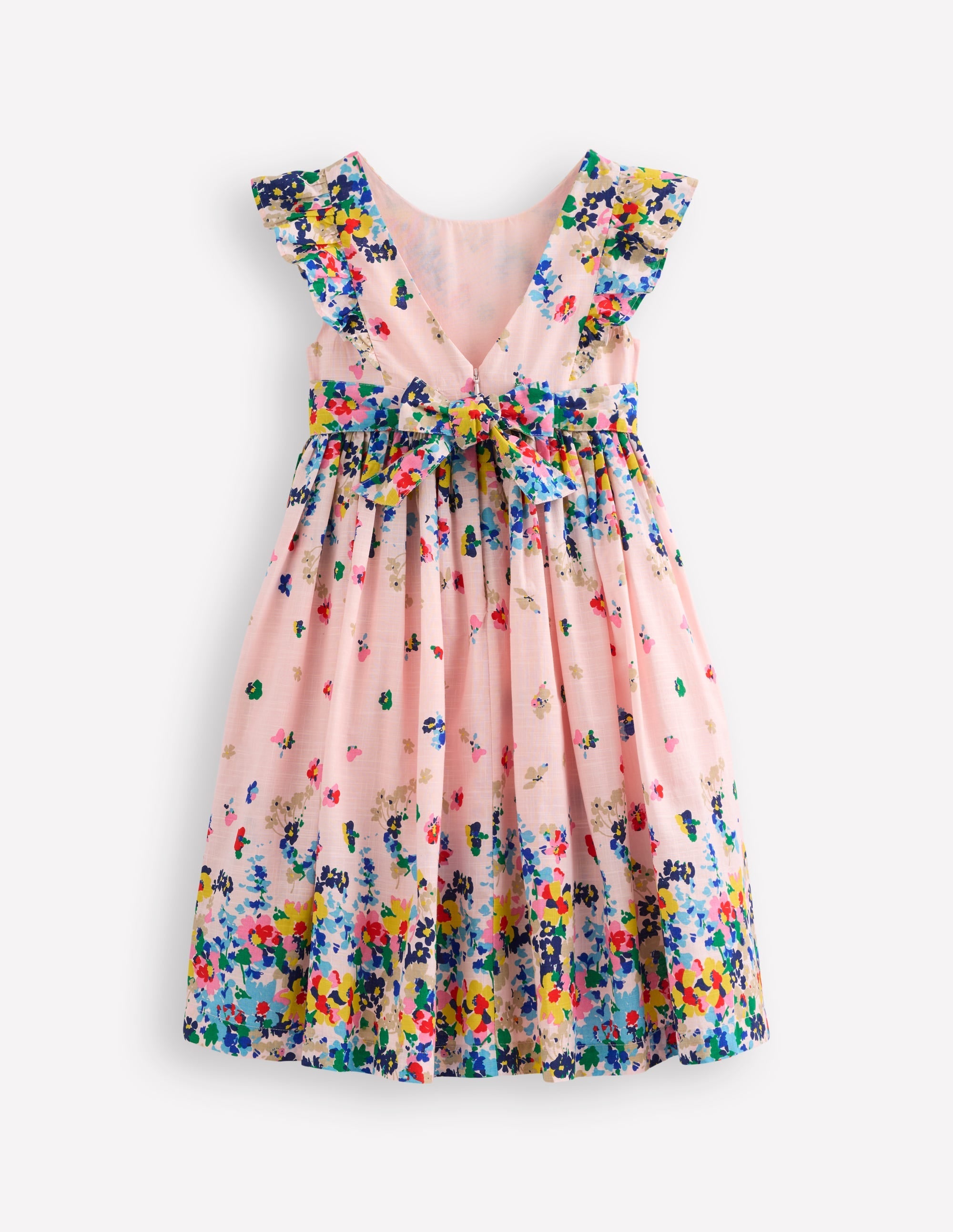 Bow Back Midi Dress-Floral Placement - Image 2