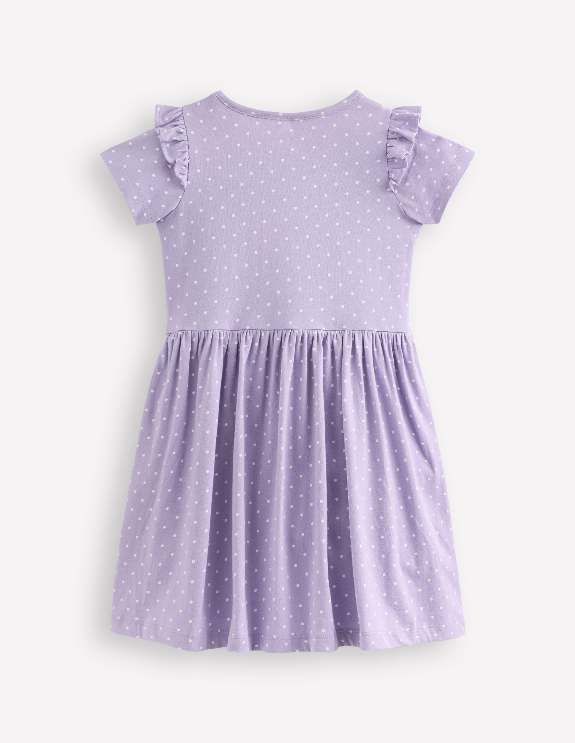 Jersey Applique Dress-Misty Lavender Cats - Image 2