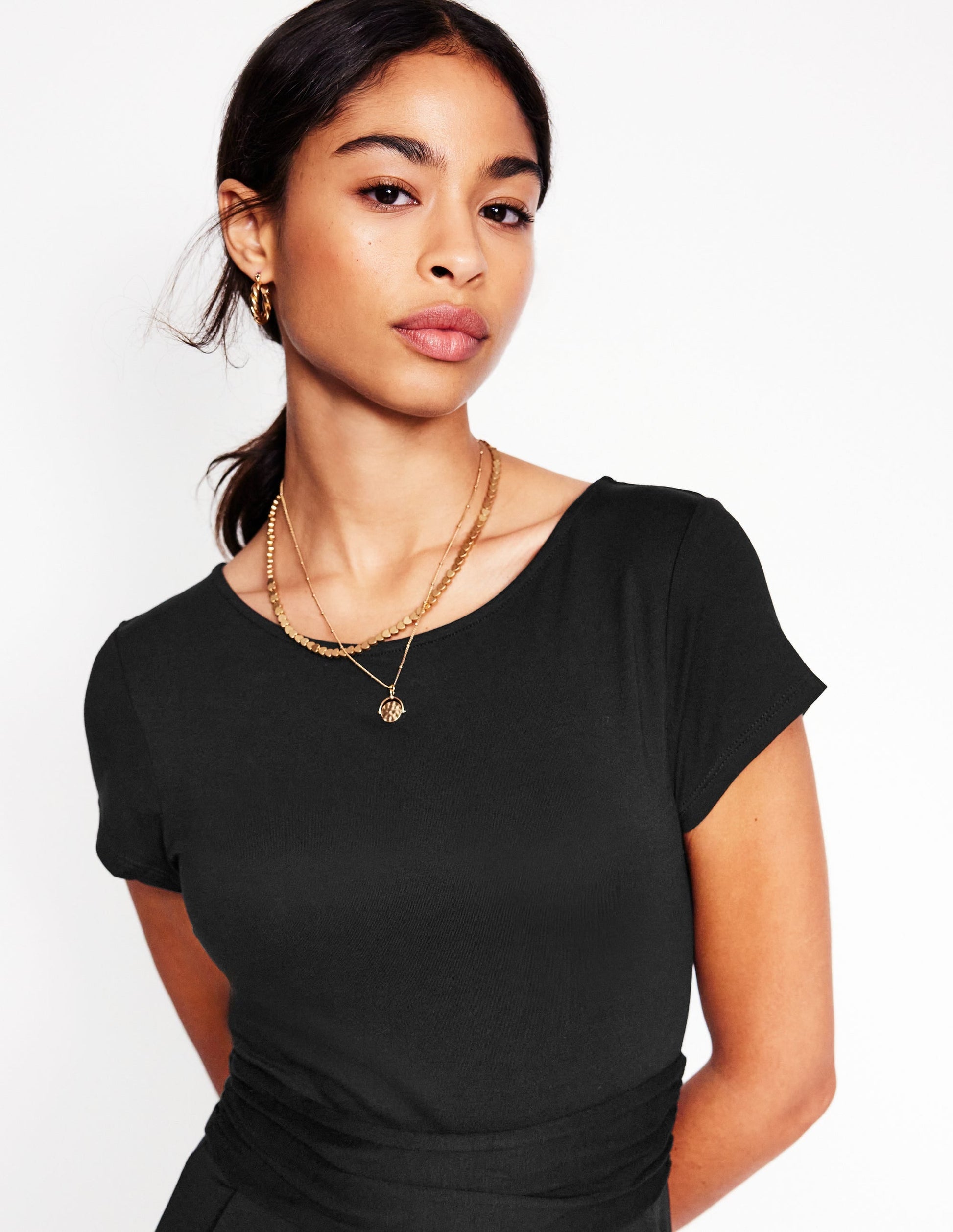 Amelie Jersey Dress-Black-2