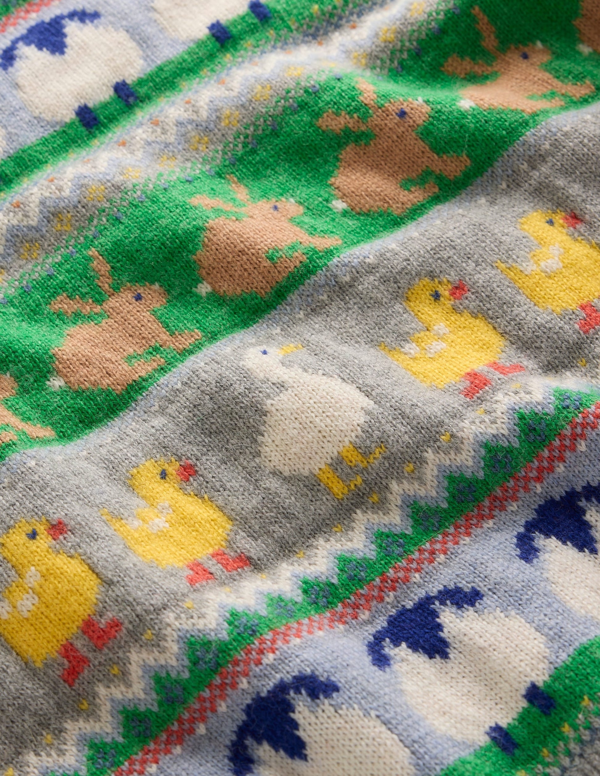 Edie Fair Isle Jumper-Grey Melange, Animal-7