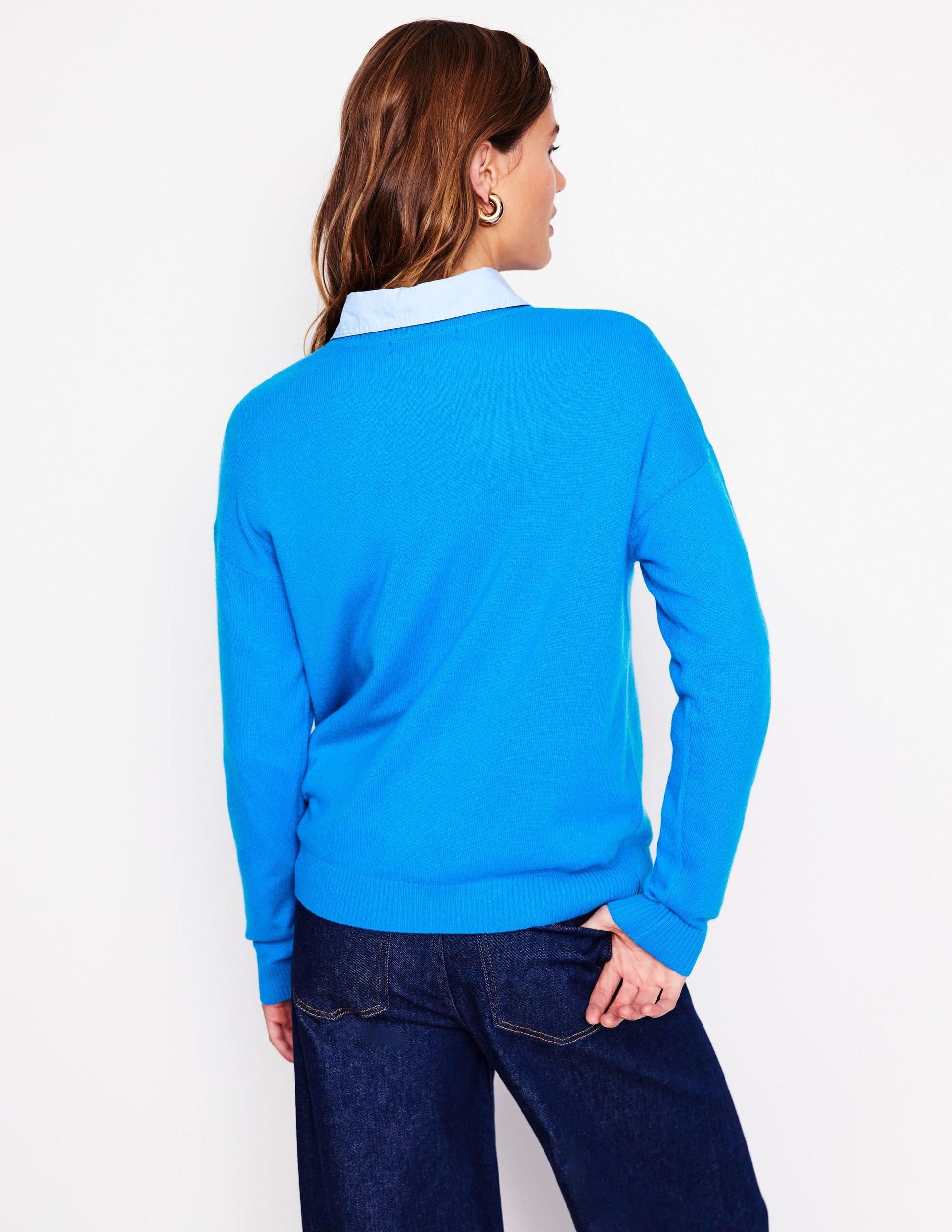 Lydia Cashmere Jumper-Cerulean Blue-3
