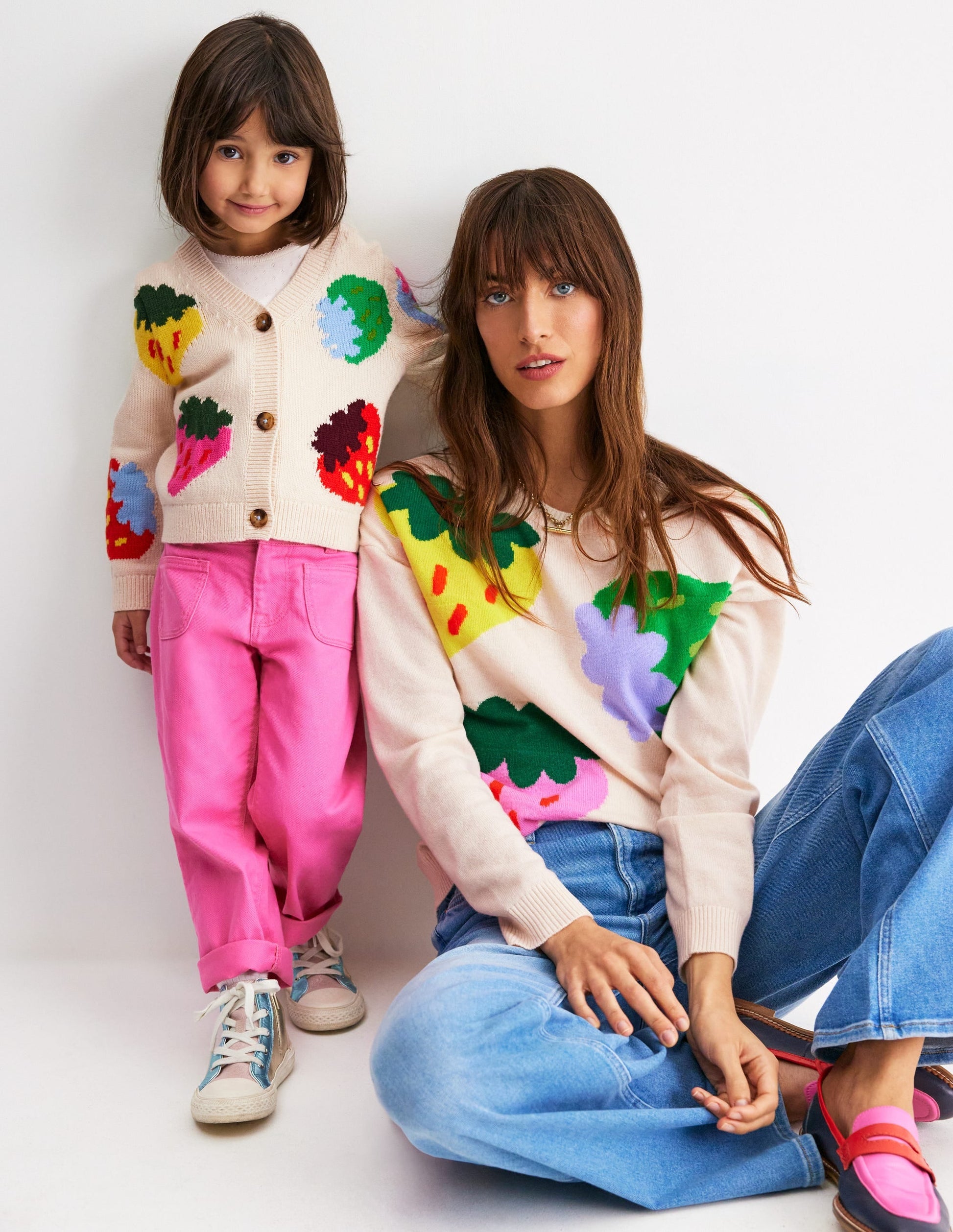 Lydia Cashmere Jumper-Ecru, Strawberries-6