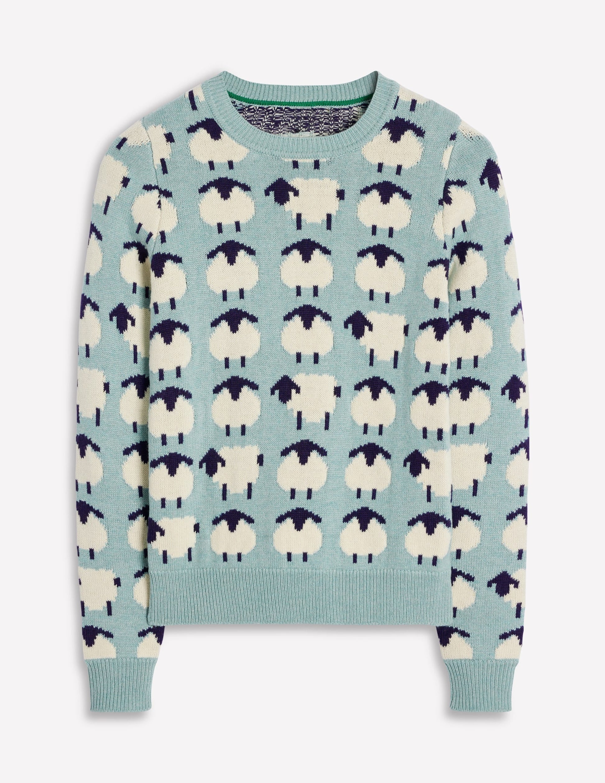 Heather Jacquard Jumper-Seamist Blue, Sheep-6