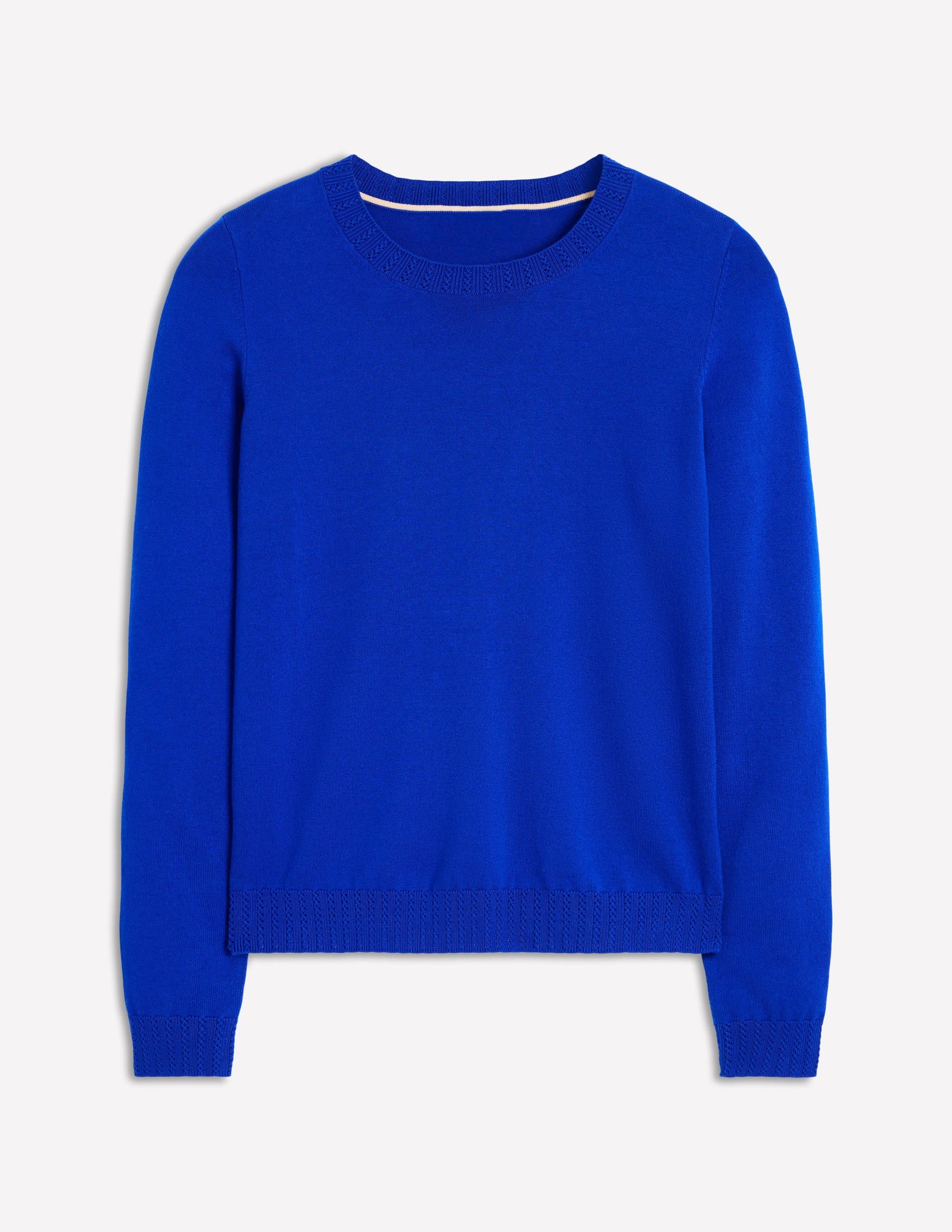 Emilia Cotton Crew Jumper-Bright Blue-5