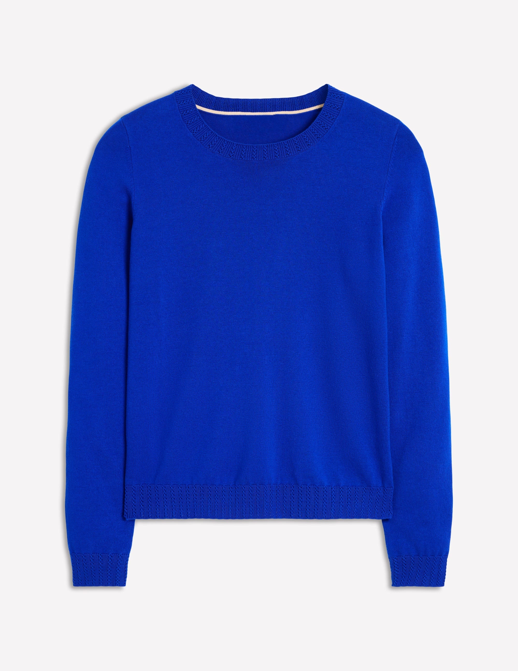 Emilia Cotton Crew Jumper-Bright Blue - Image 5