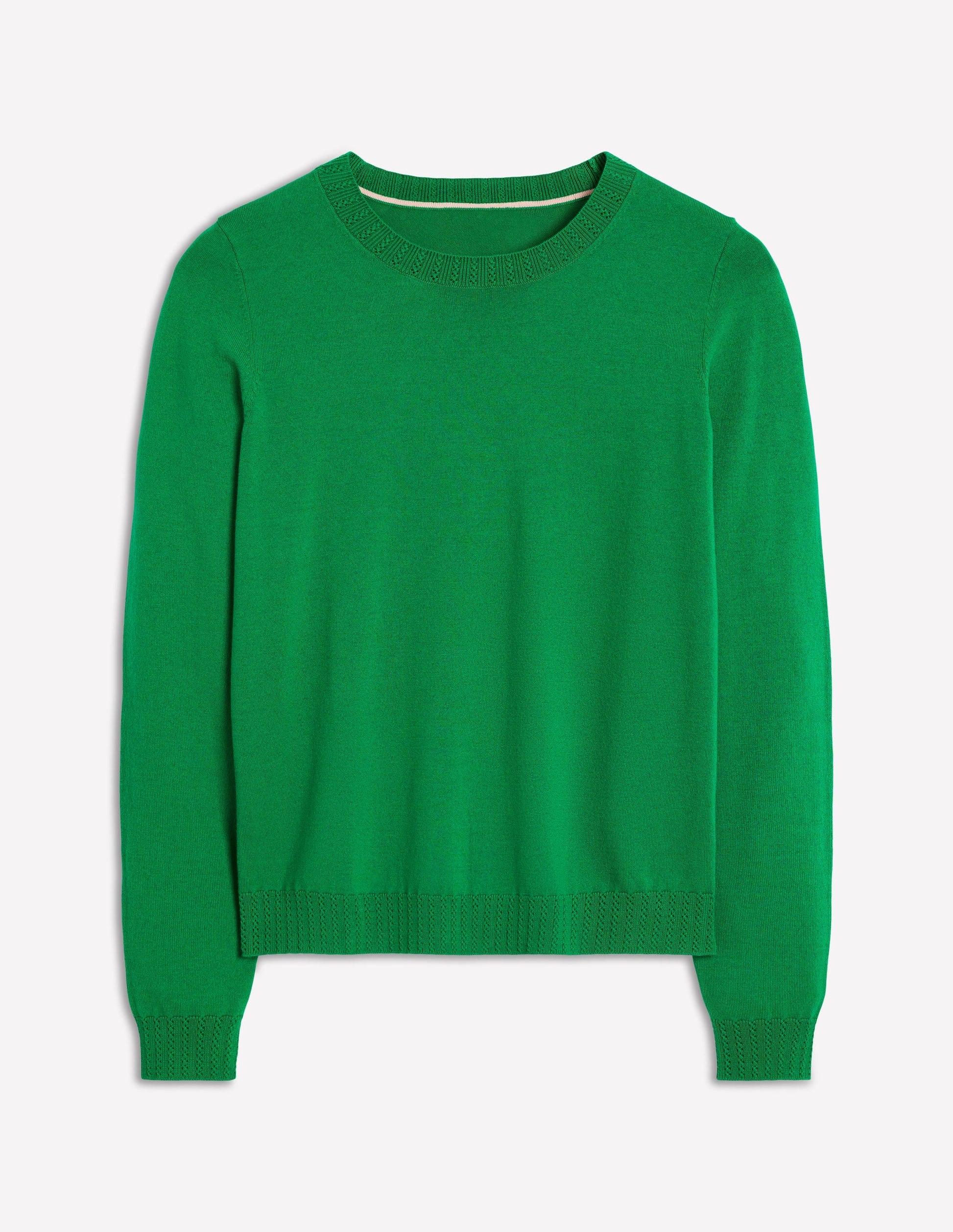 Emilia Cotton Crew Jumper-Rich Emerald-5