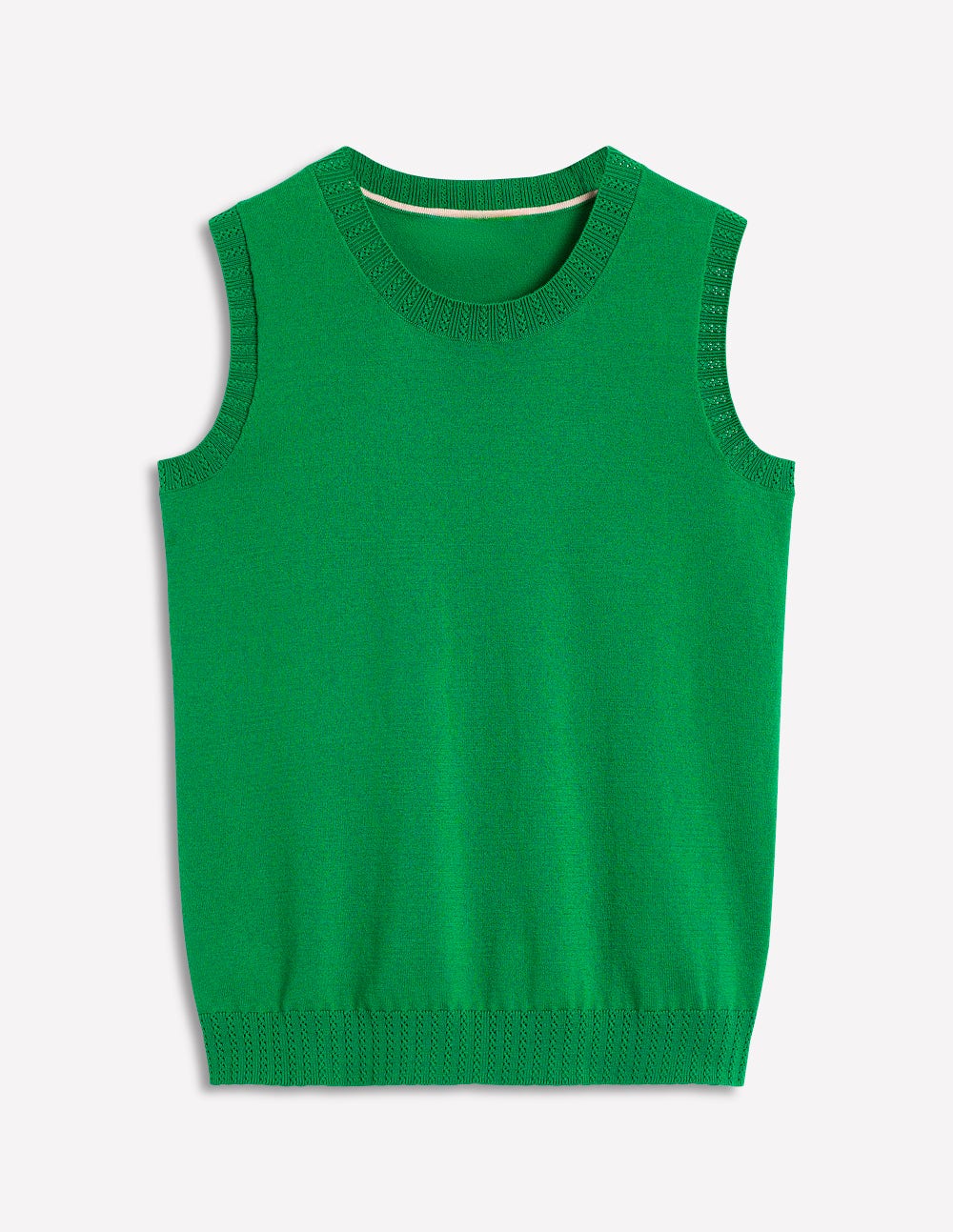 Emilia Cotton Crew Neck Tank-Rich Emerald-5