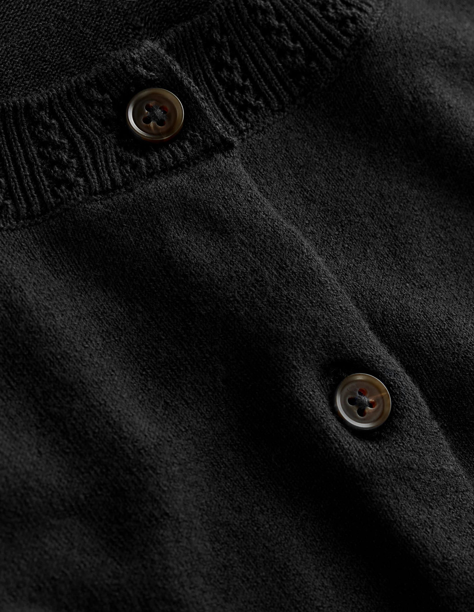 Emilia Cotton Crew Cardigan-Black-6